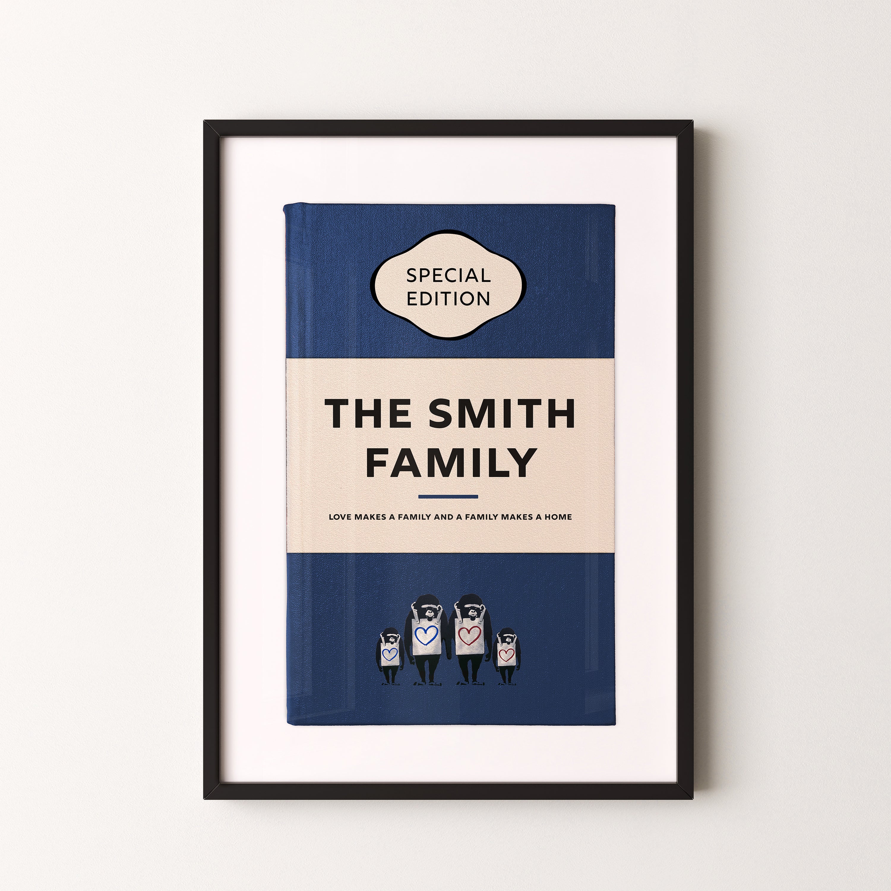 Personalised Book Cover Art Print (Classic Family Edition) - Magic Posters