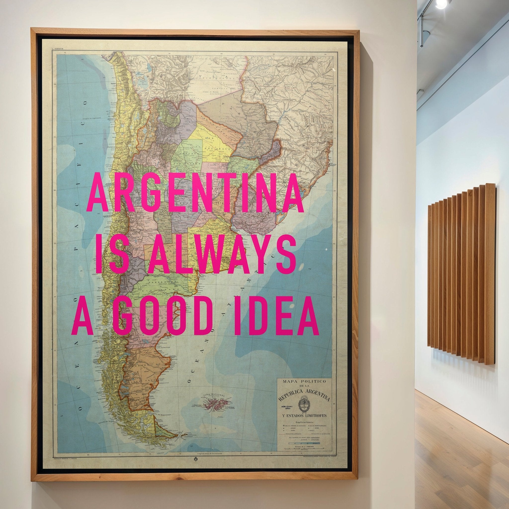 Argentina Retro Pop Art Map Print (Portrait) - Magic Posters