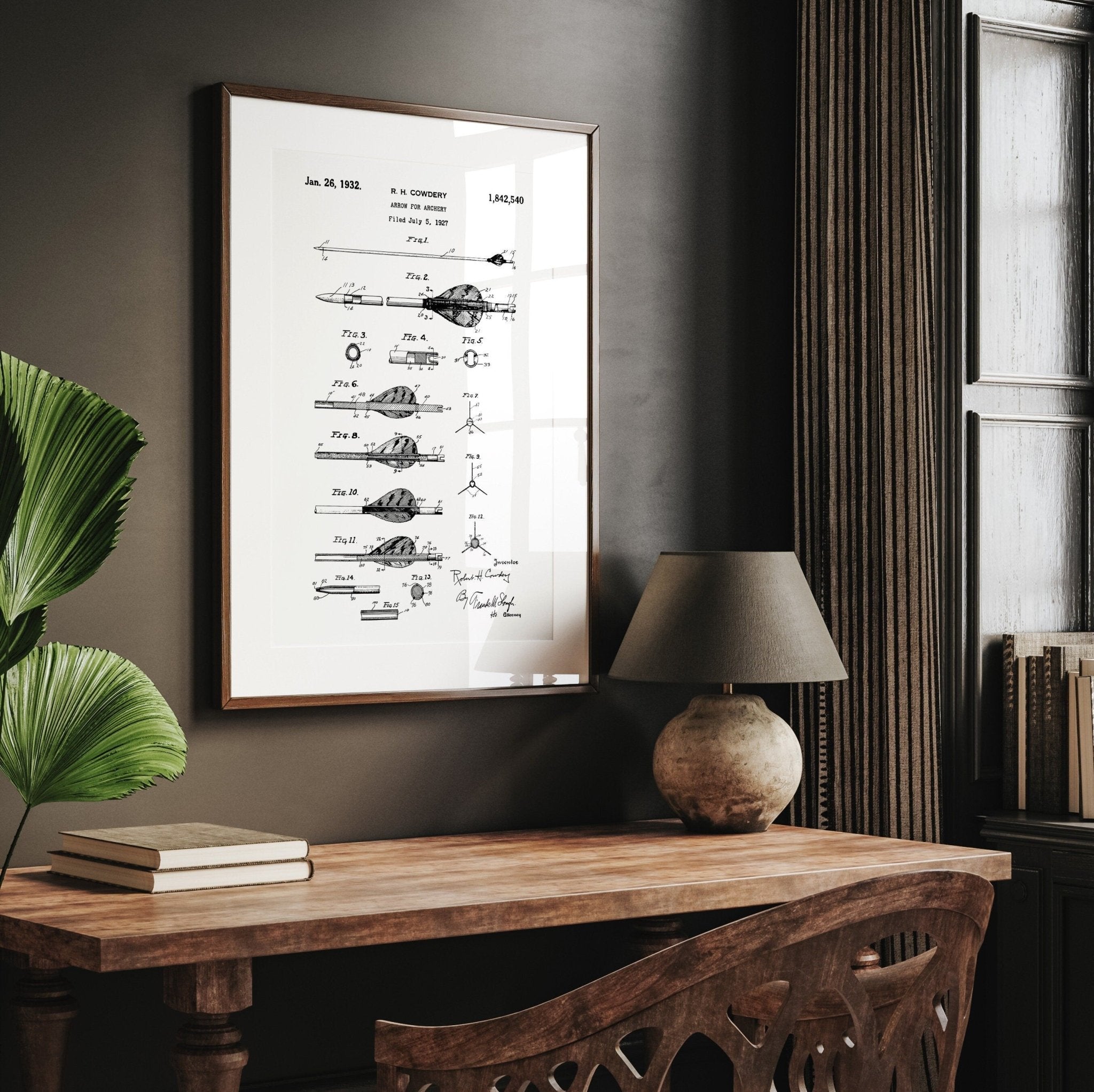 Arrow For Archery 1927 Patent Print - Magic Posters