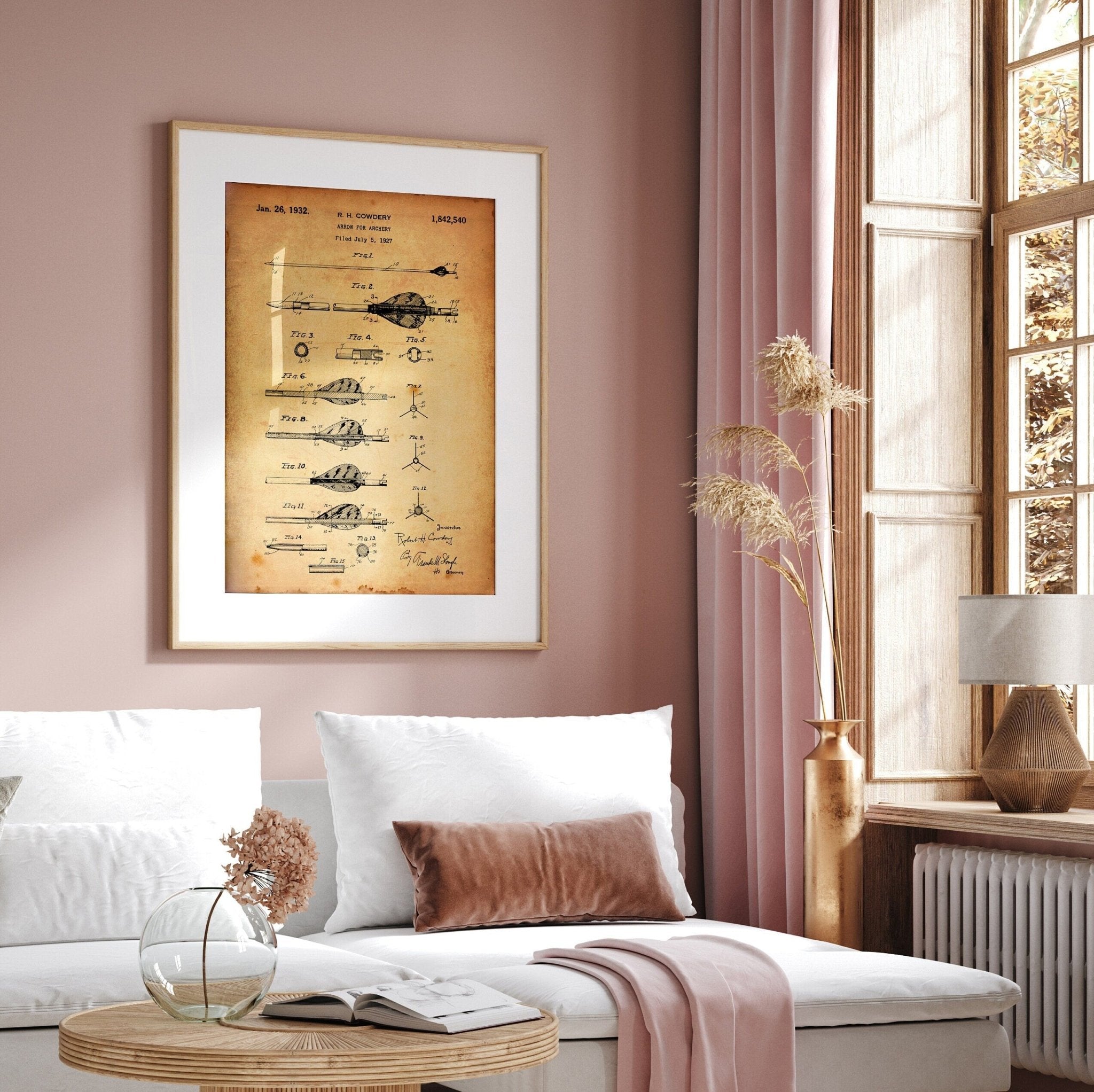 Arrow For Archery 1927 Patent Print - Magic Posters