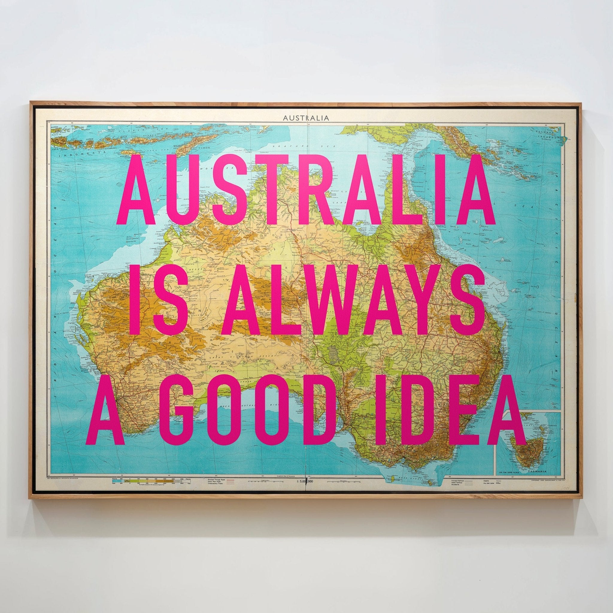 Australia Retro Pop Art Map Print - Magic Posters