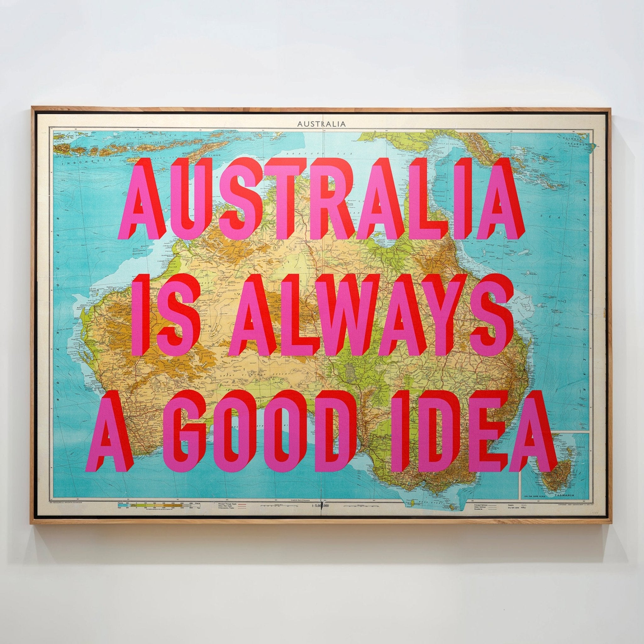 Australia Retro Pop Art Map Print - Magic Posters