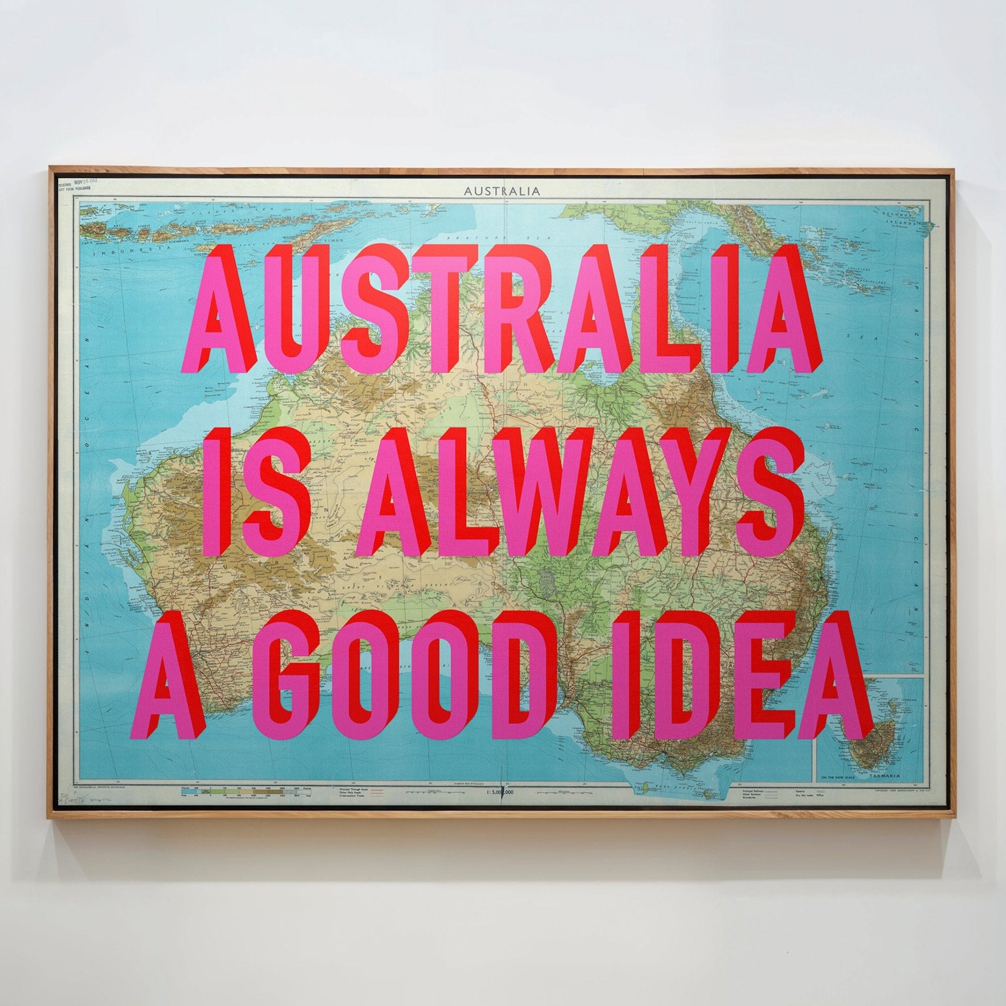 Australia Retro Pop Art Map Print - Magic Posters