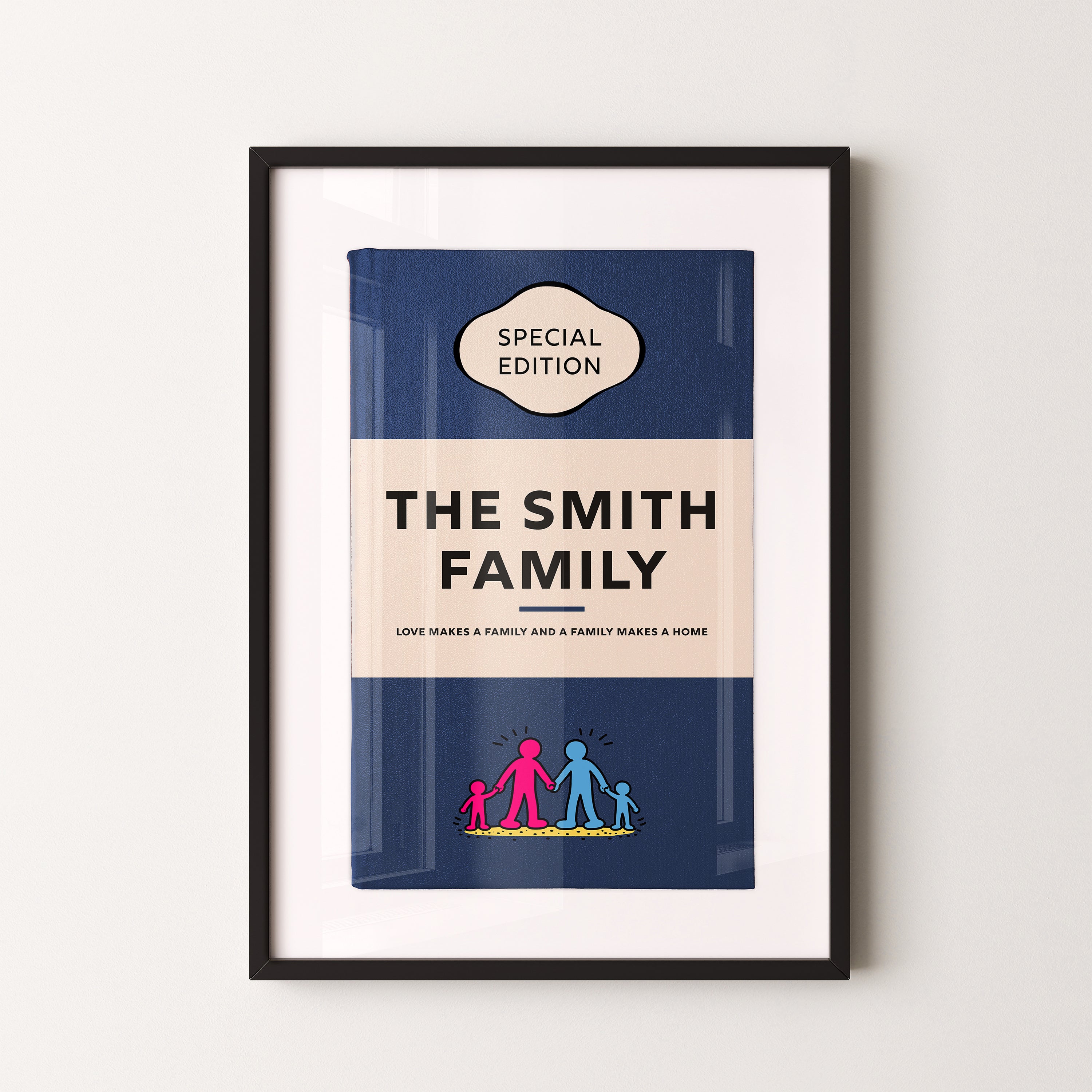 Personalised Book Cover Art Print (Family Pop Art Edition) - Magic Posters