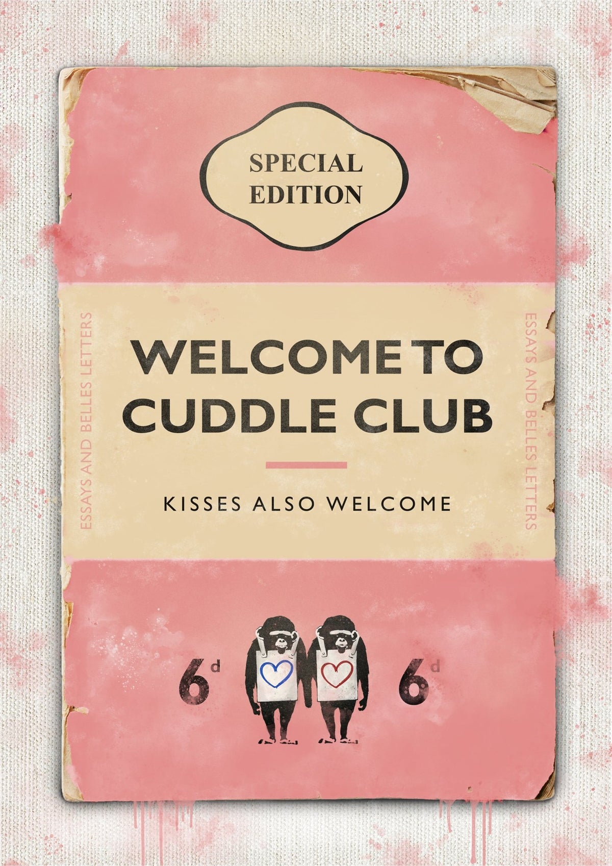 Personalised Book Cover Art Print (Blush Pink)
