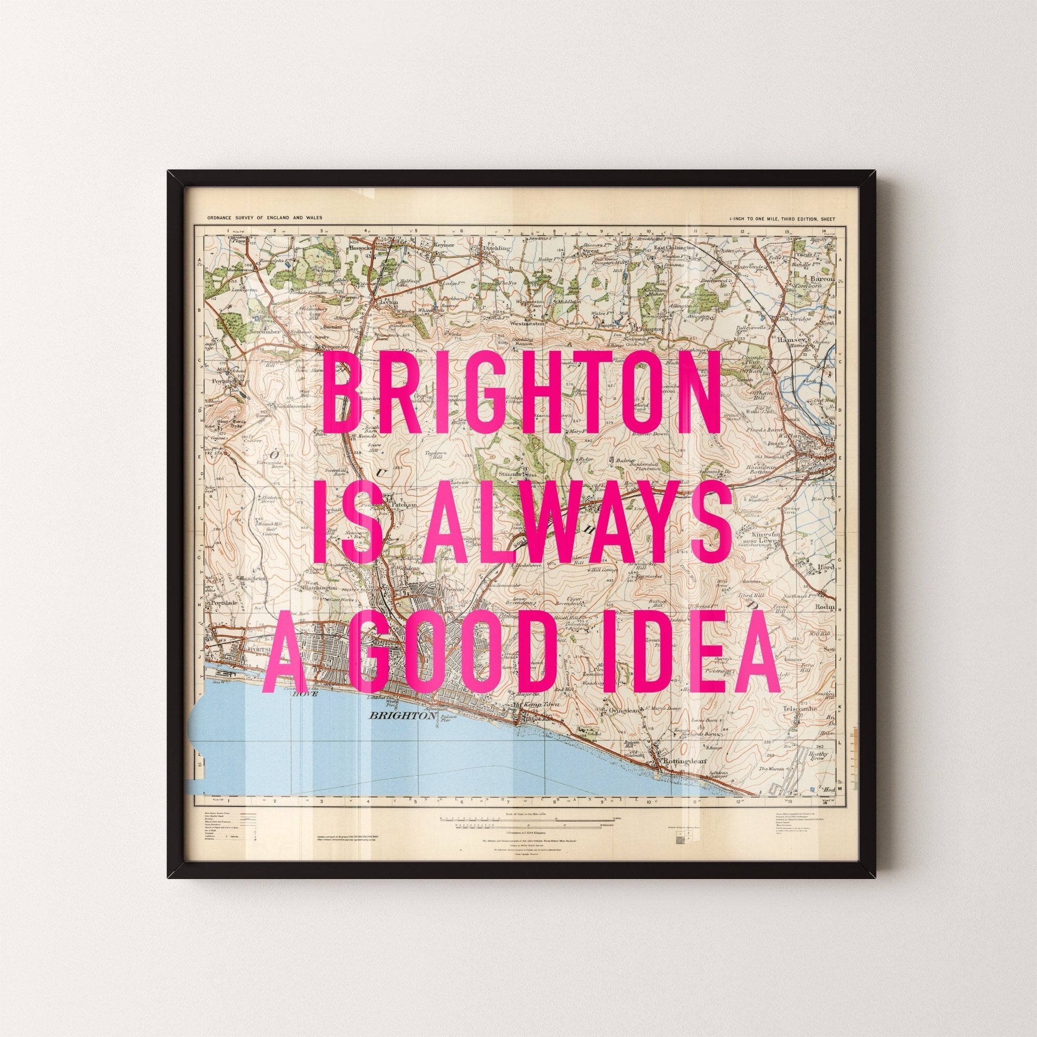 Brighton Retro Pop Art Map Print - Magic Posters