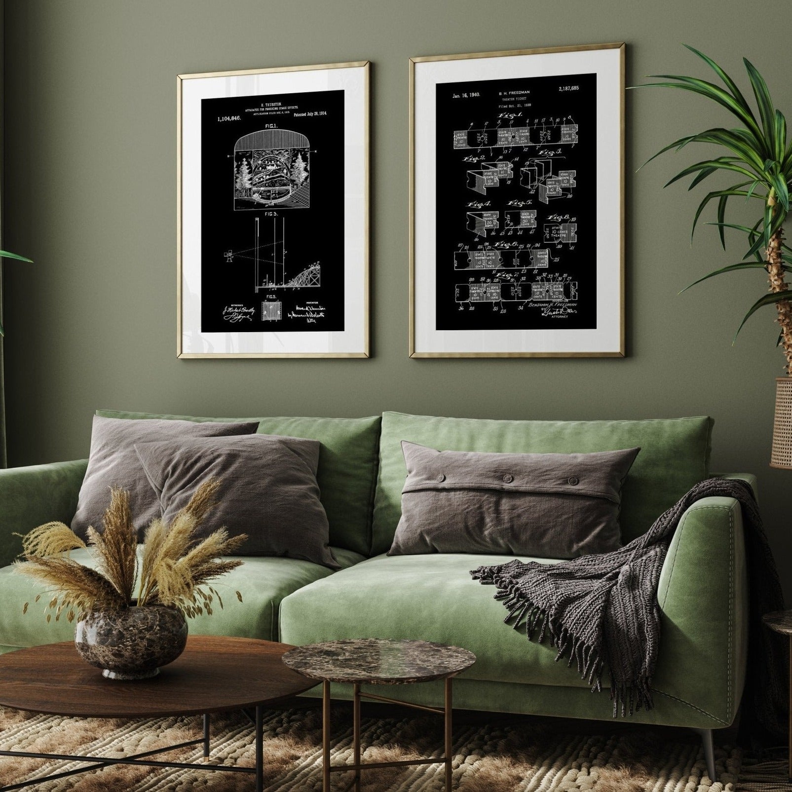 Broadway Musical Theatre Set Of 2 Patent Prints - Magic Posters