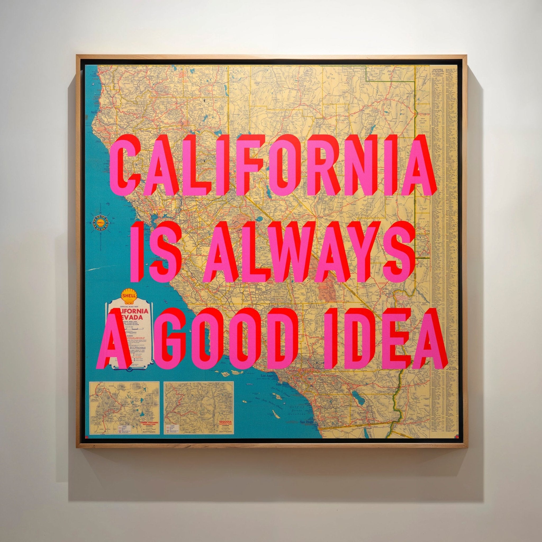 California Retro Pop Art Map Print - Magic Posters