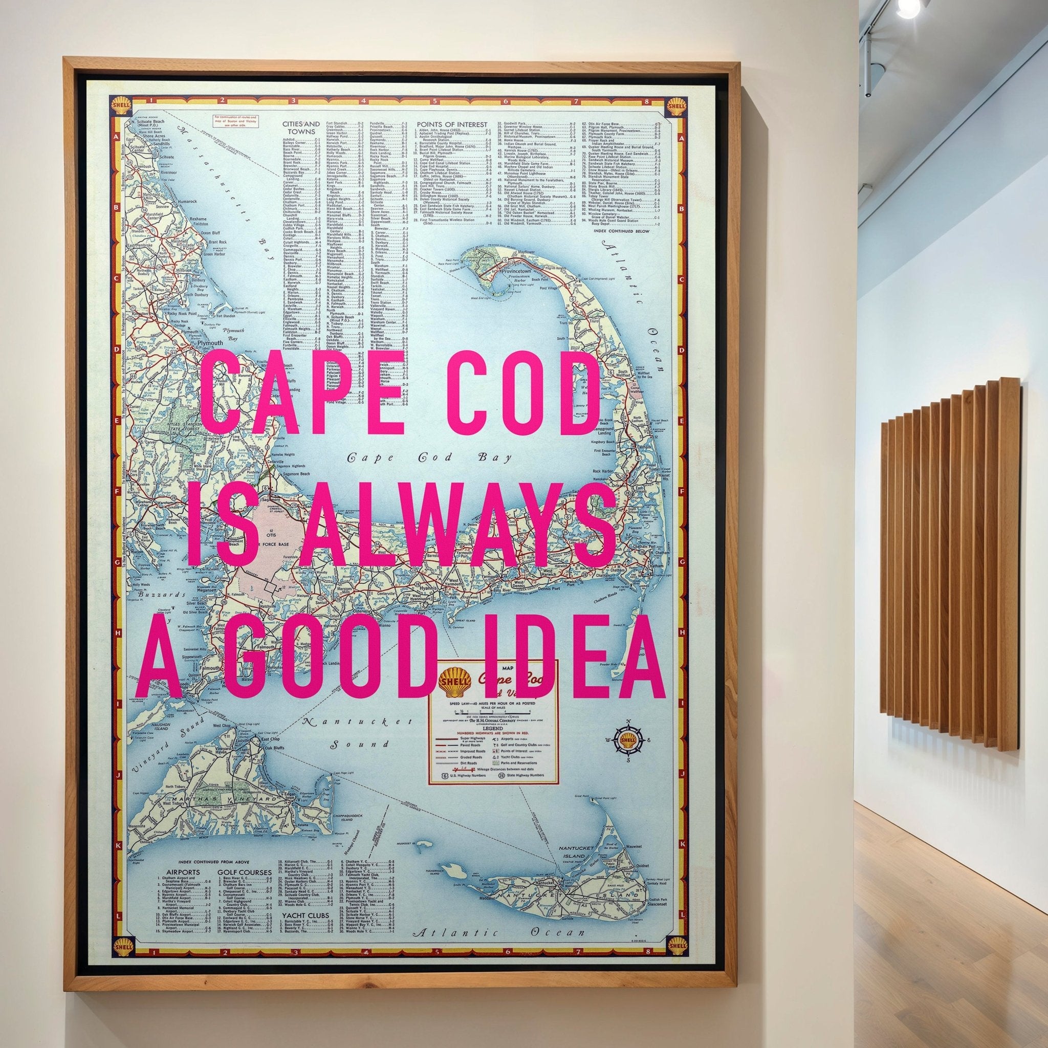 Cape Cod Retro Pop Art Map Print (portrait) - Magic Posters