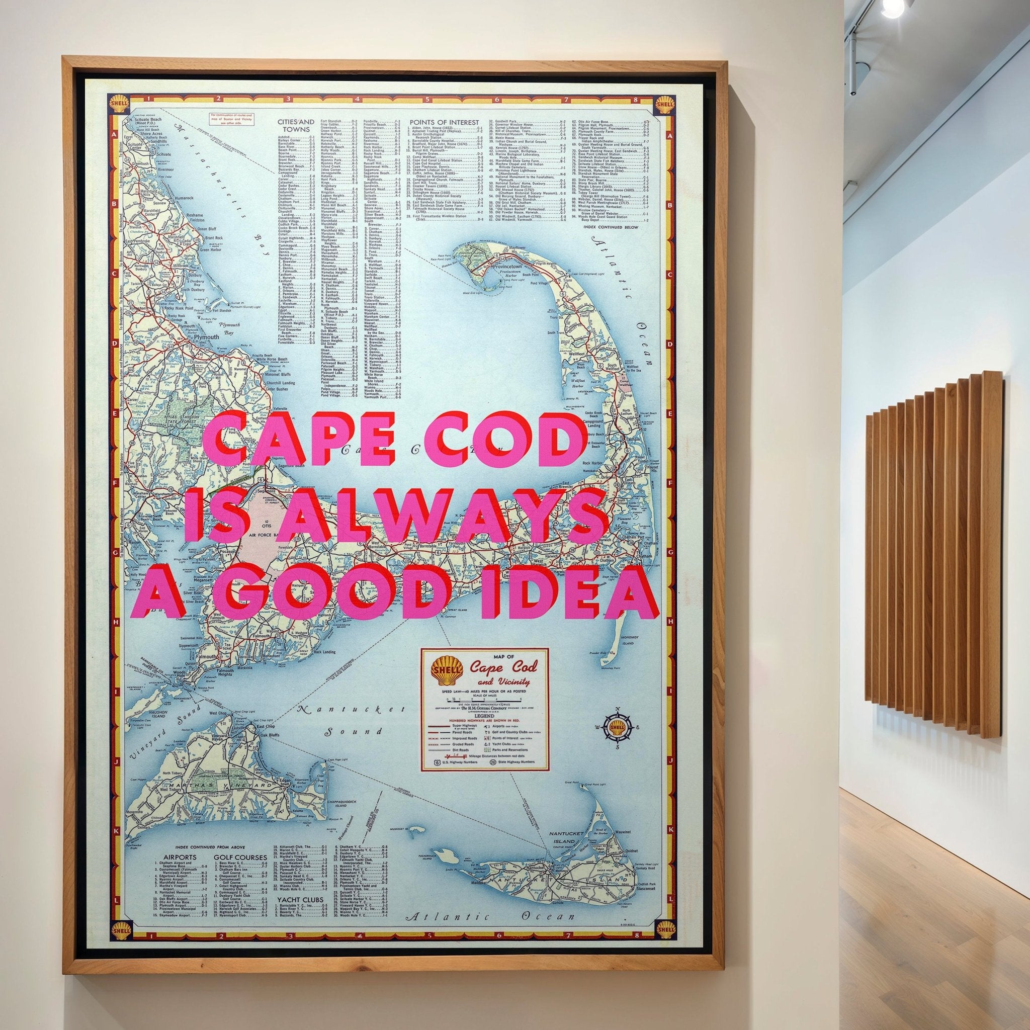 Cape Cod Retro Pop Art Map Print (portrait) - Magic Posters