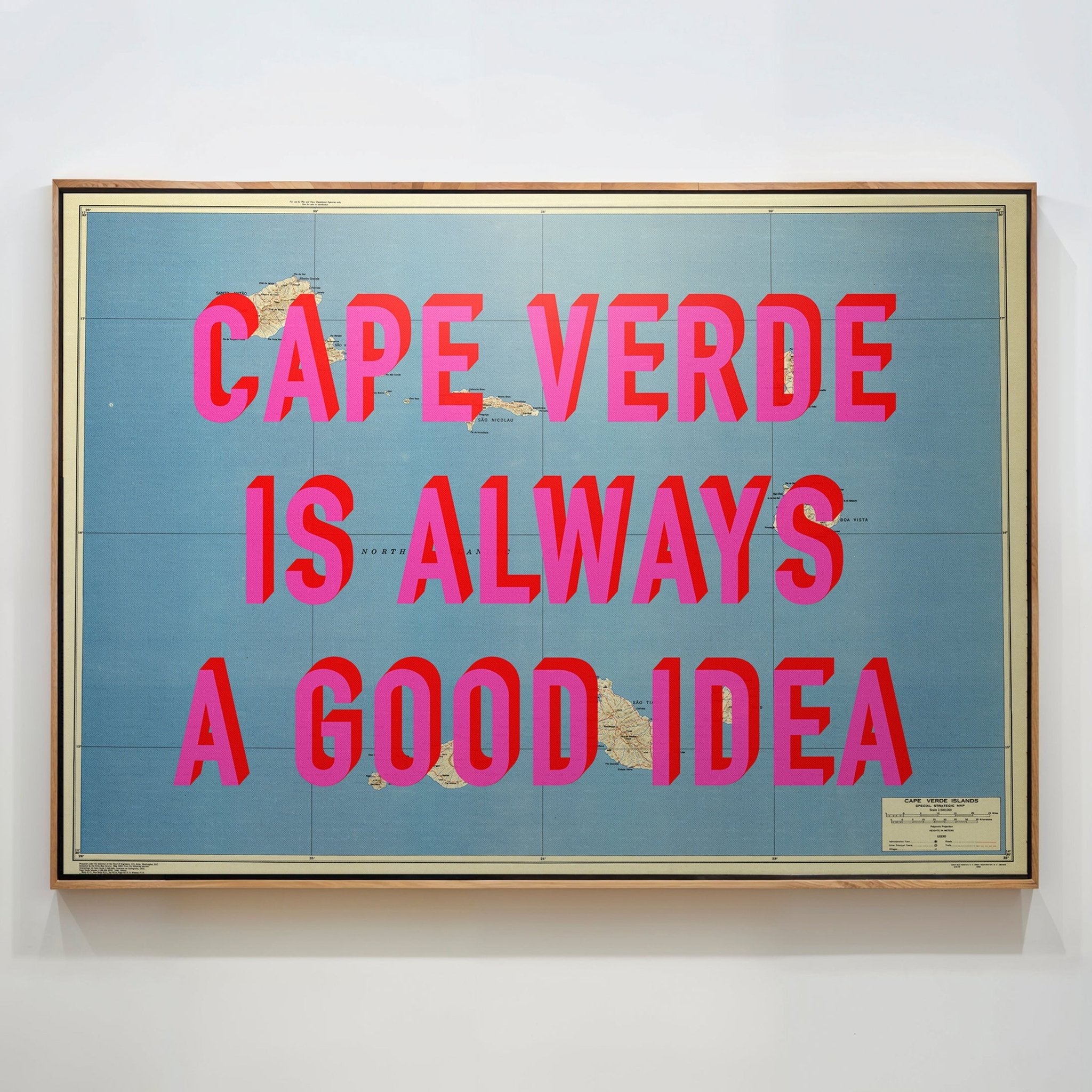 Cape Verde Retro Pop Art Map Print (Landscape) - Magic Posters