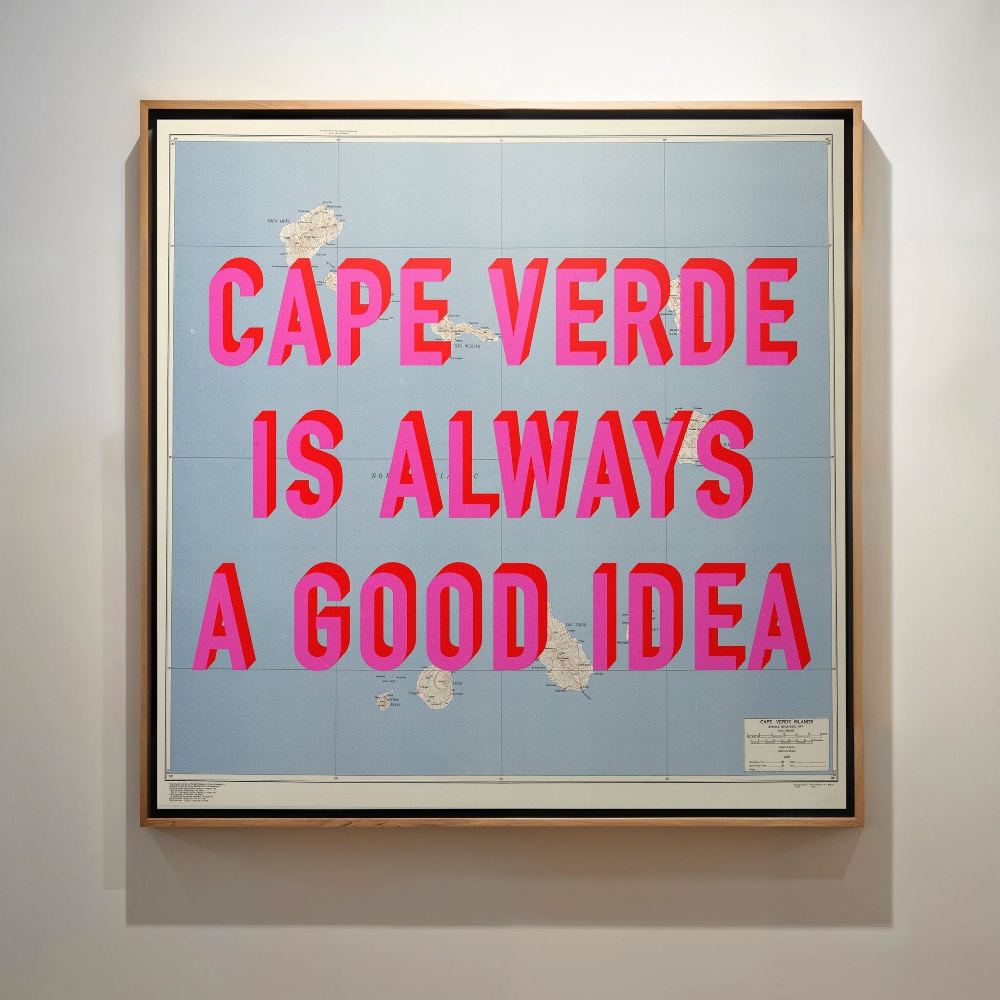 Cape Verde Retro Pop Art Map Print (Square) - Magic Posters