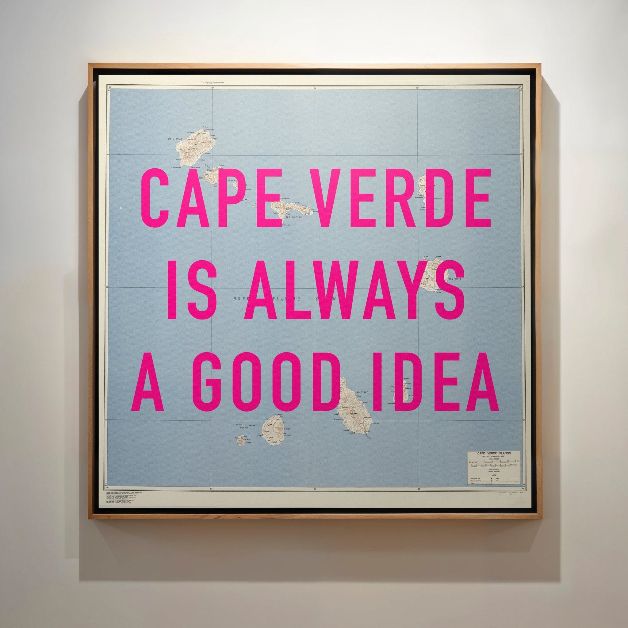 Cape Verde Retro Pop Art Map Print (Square) - Magic Posters