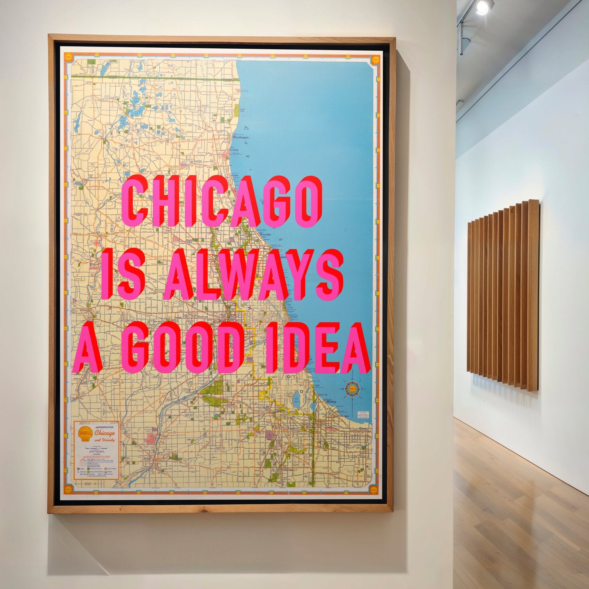 Chicago Retro Pop Art Map Print (portrait) - Magic Posters