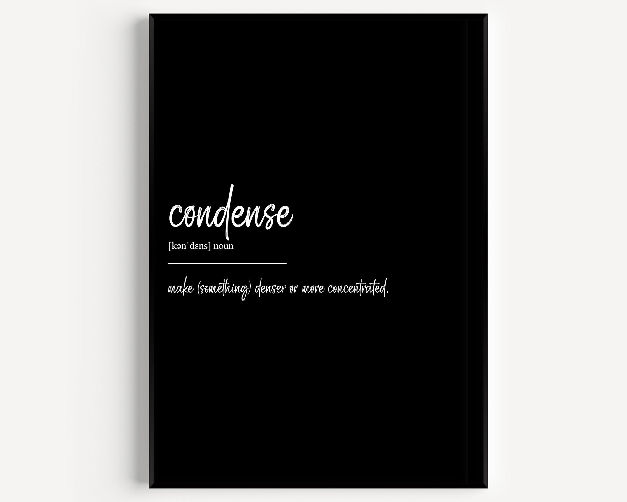 Condense Definition Print - Magic Posters