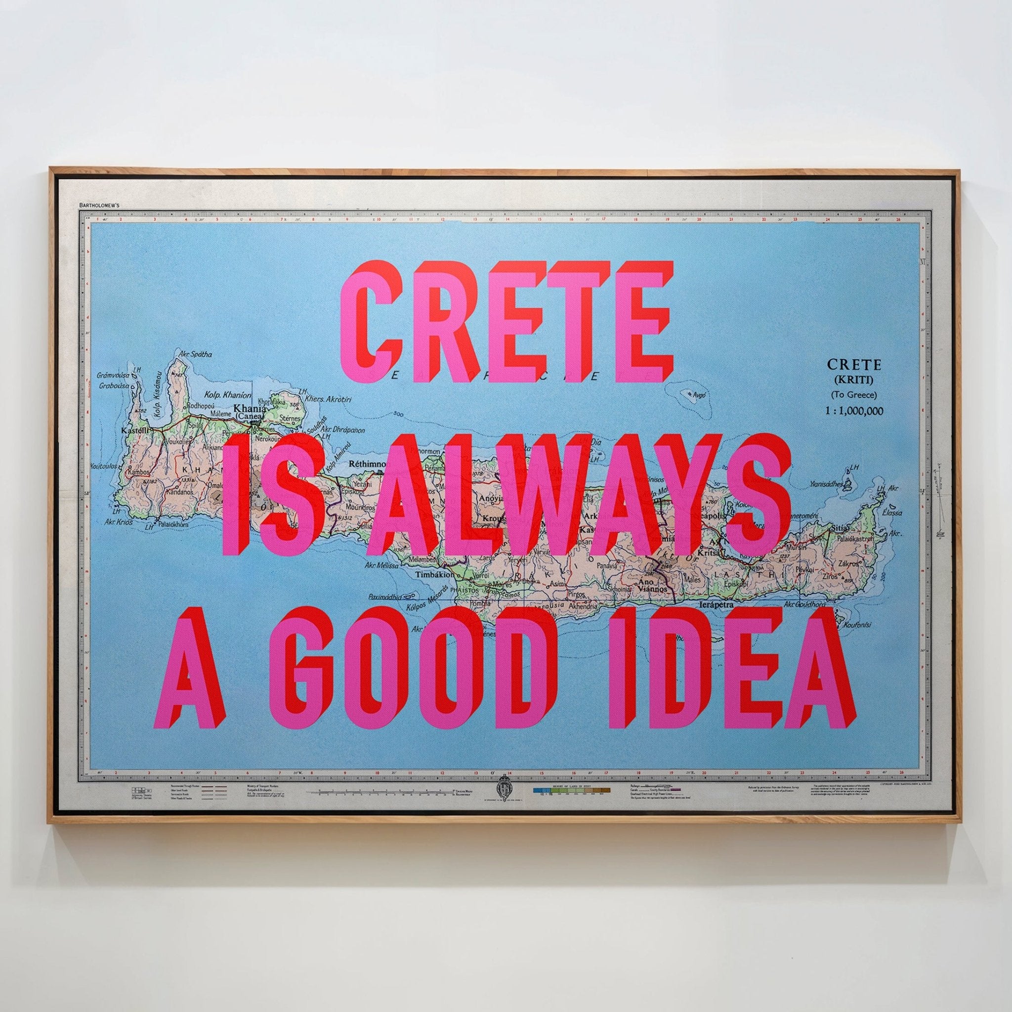 Crete Retro Pop Art Map Print - Magic Posters