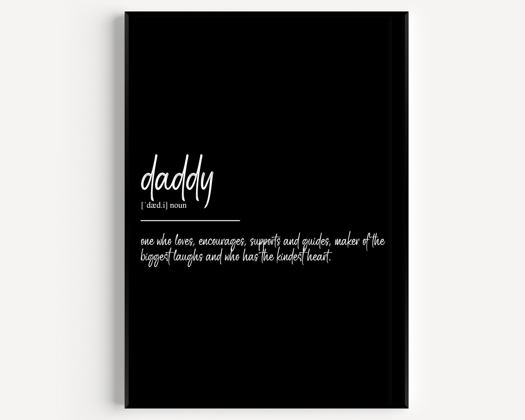 Daddy Definition Print - Magic Posters