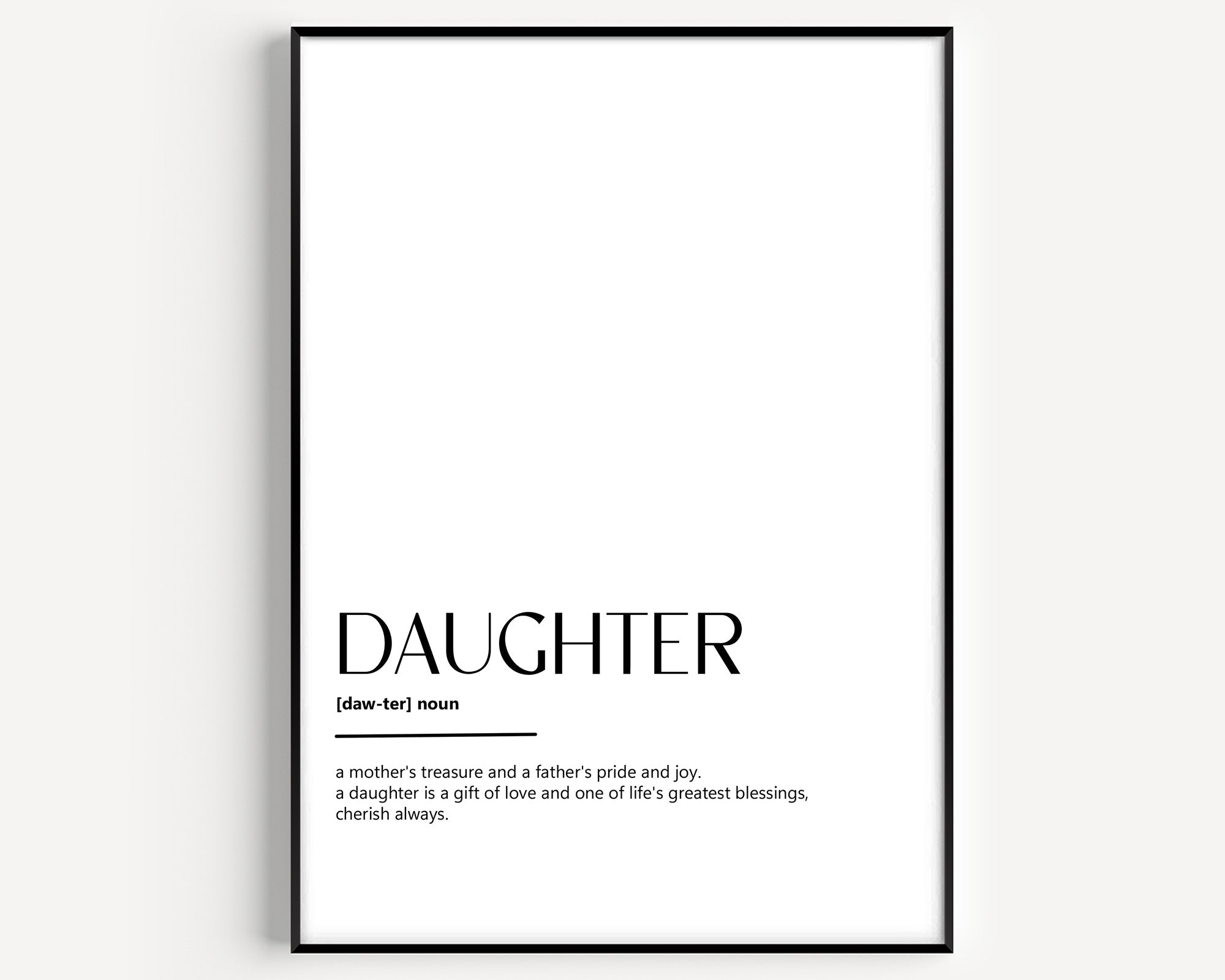 Daughter Definition Print - Magic Posters