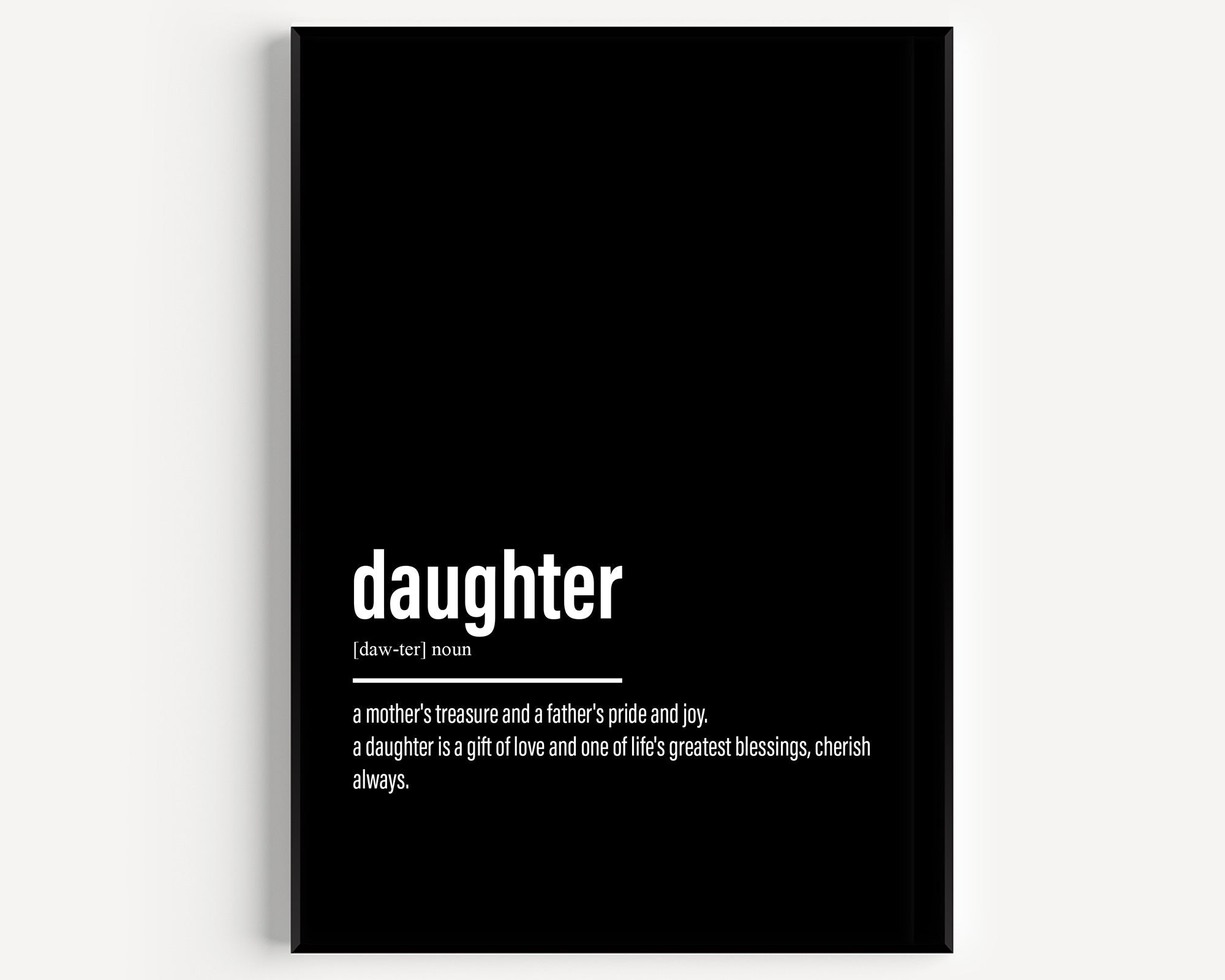 Daughter Definition Print - Magic Posters