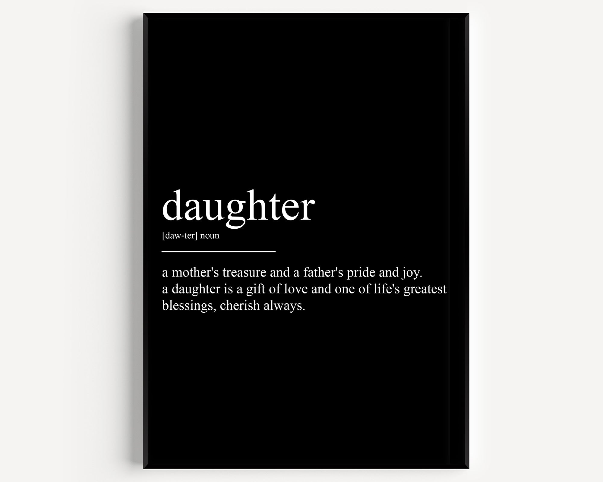 Daughter Definition Print - Magic Posters