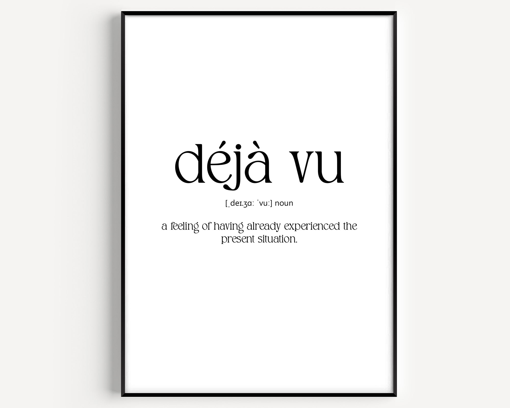 Déjà Vu Definition Print - Magic Posters