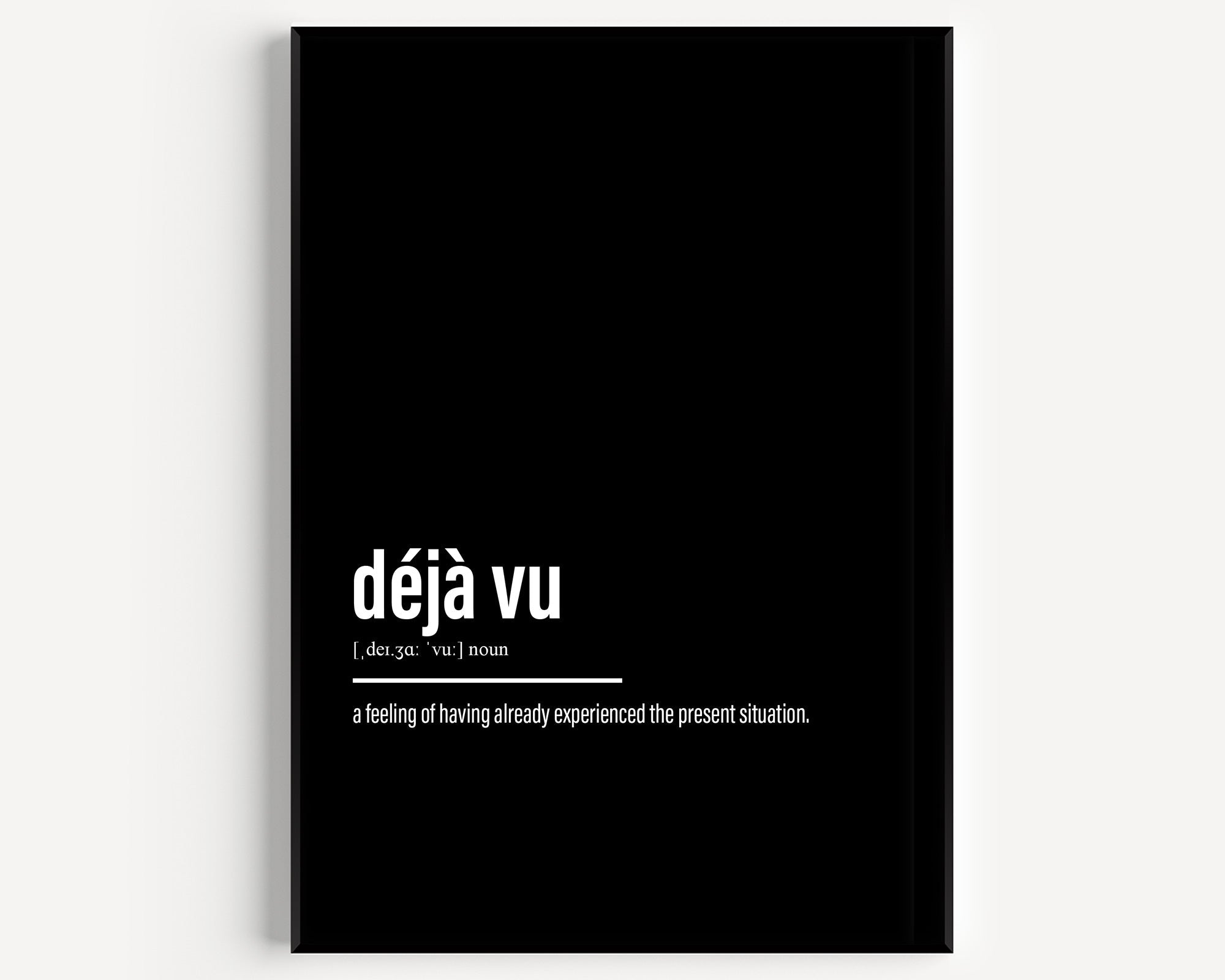 Déjà Vu Definition Print - Magic Posters