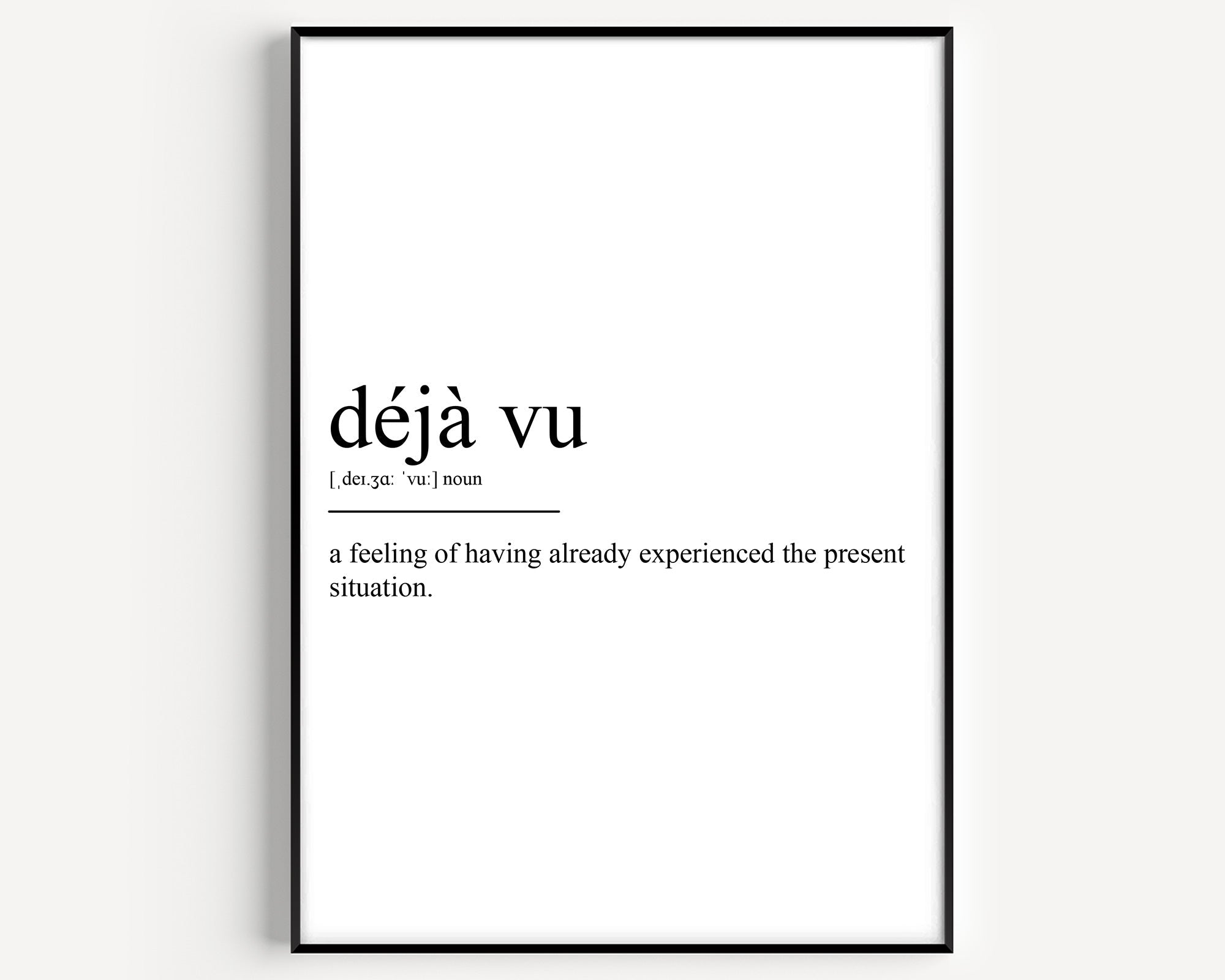Déjà Vu Definition Print - Magic Posters