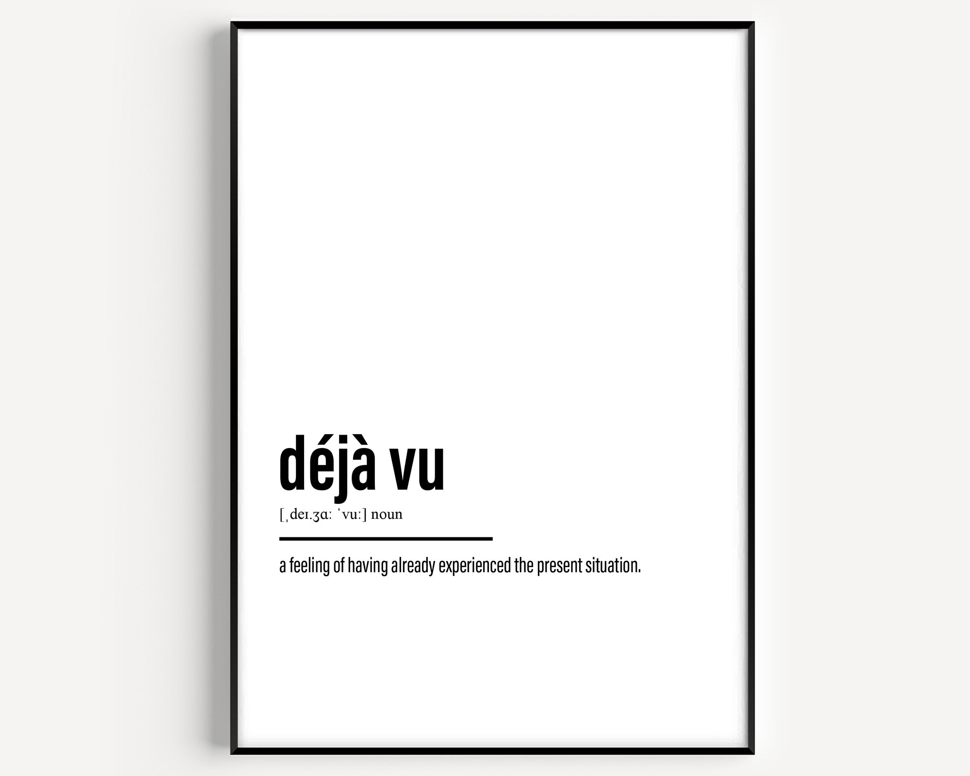 Déjà Vu Definition Print - Magic Posters