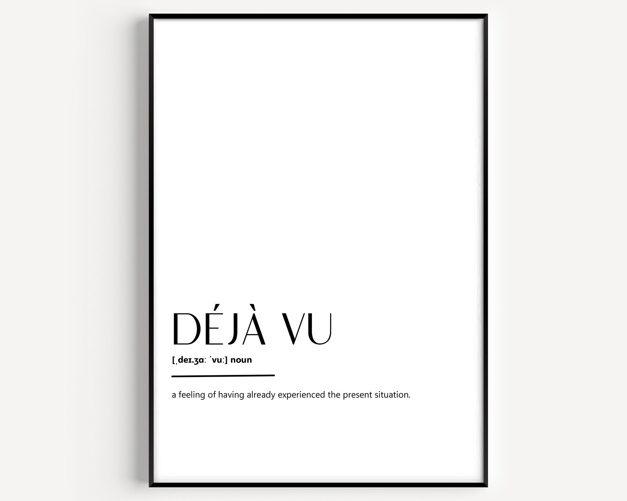 Déjà Vu Definition Print - Magic Posters
