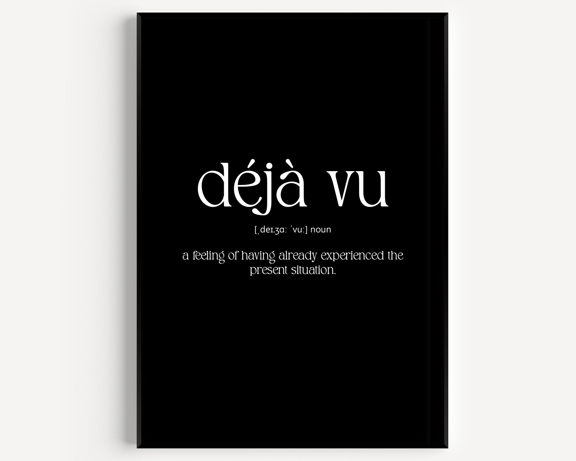 Déjà Vu Definition Print - Magic Posters