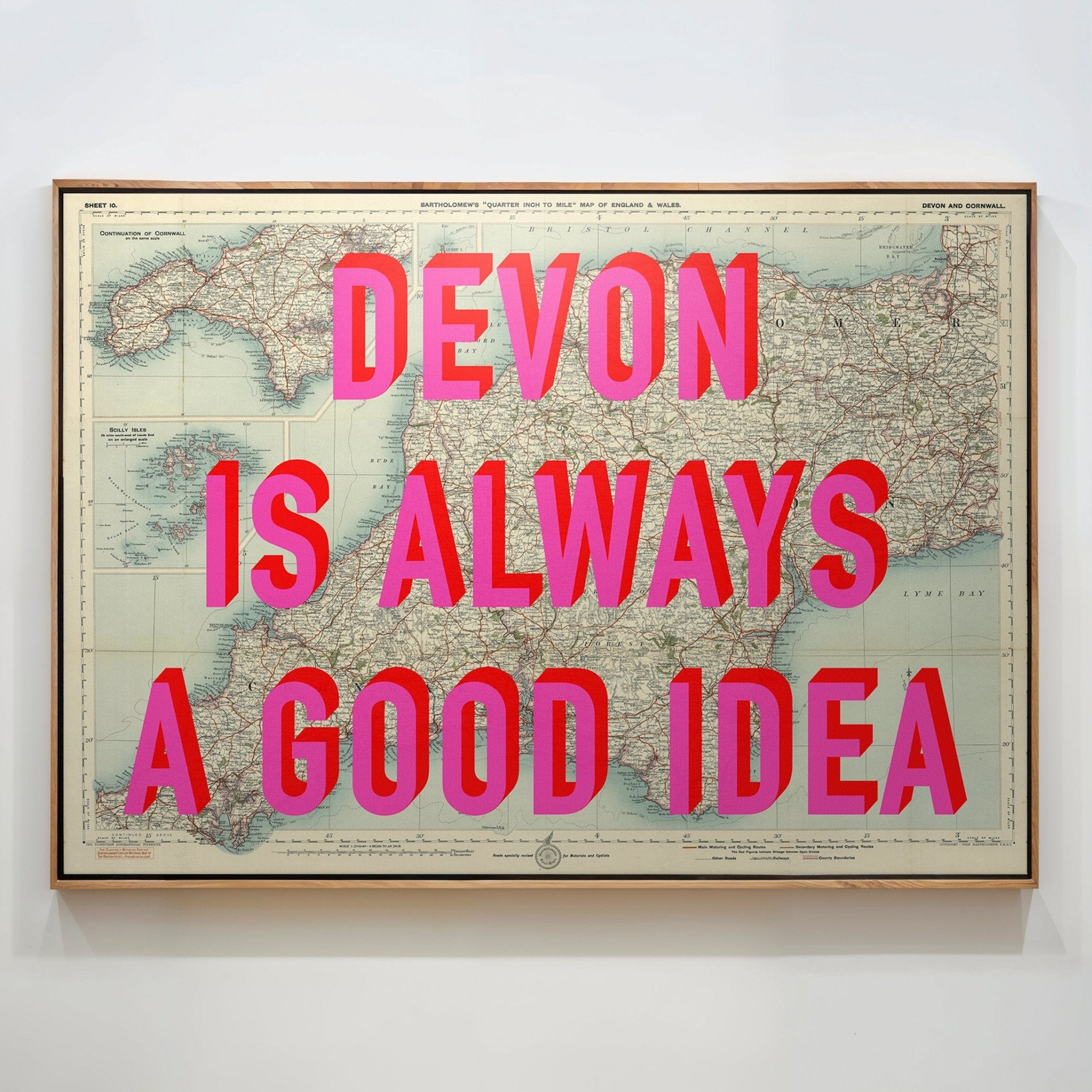 Devon Retro Pop Art Map Print - Magic Posters