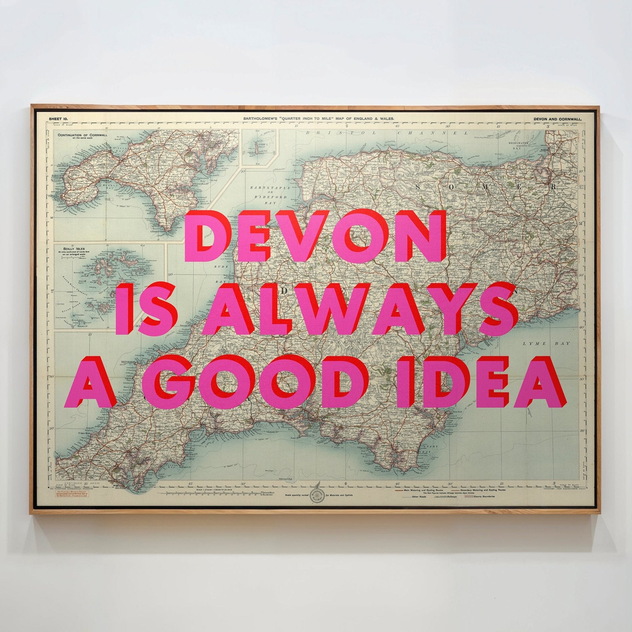 Devon Retro Pop Art Map Print - Magic Posters