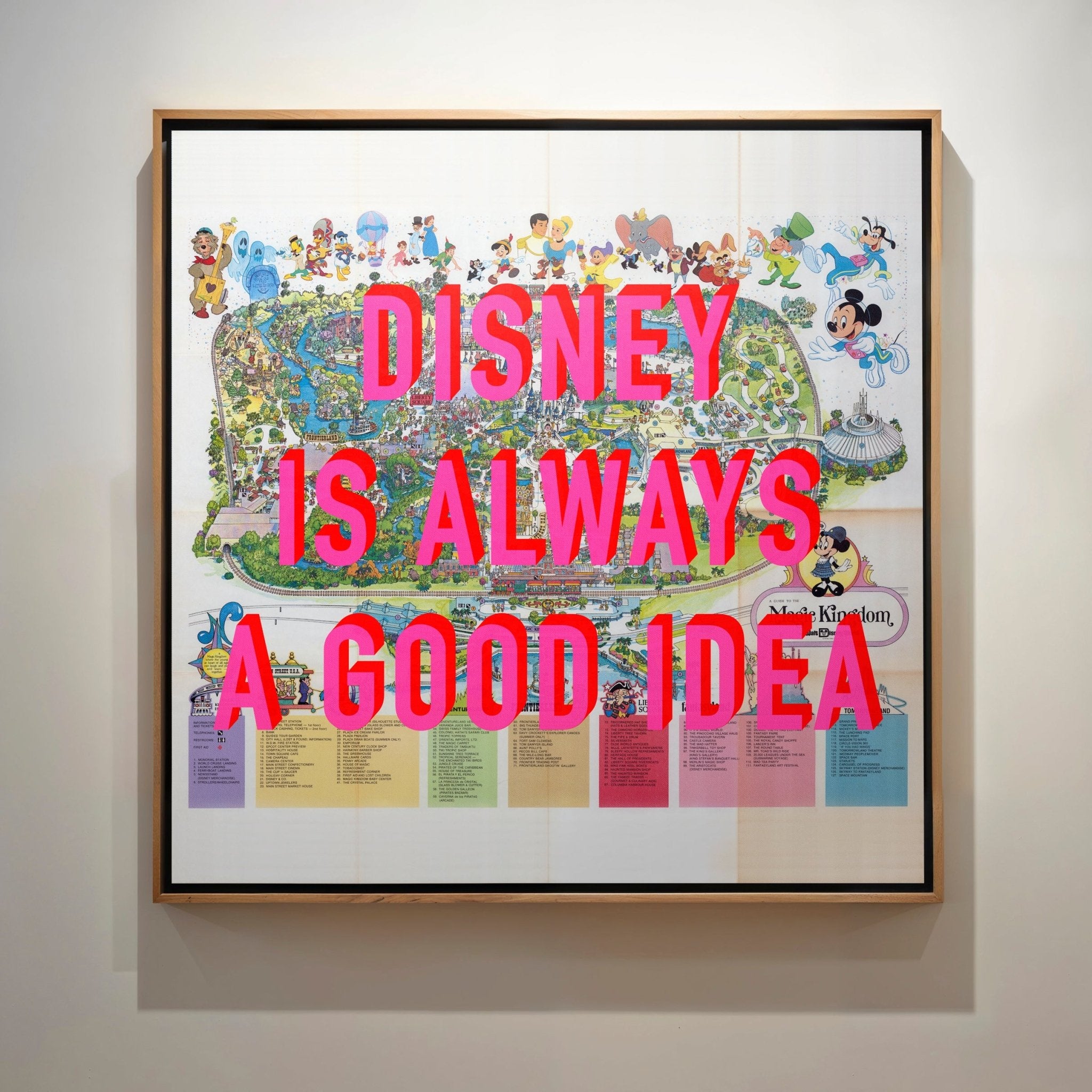 Disney World Florida Retro Pop Art Theme Park Map Print - Magic Posters