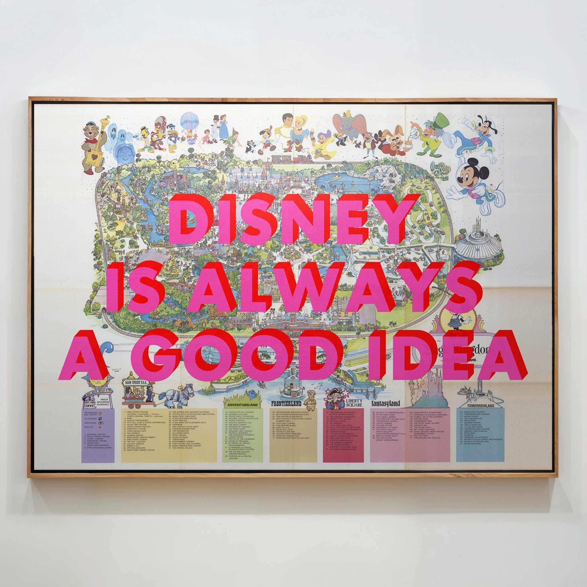 Disney World Florida Retro Pop Art Theme Park Map Print - Magic Posters