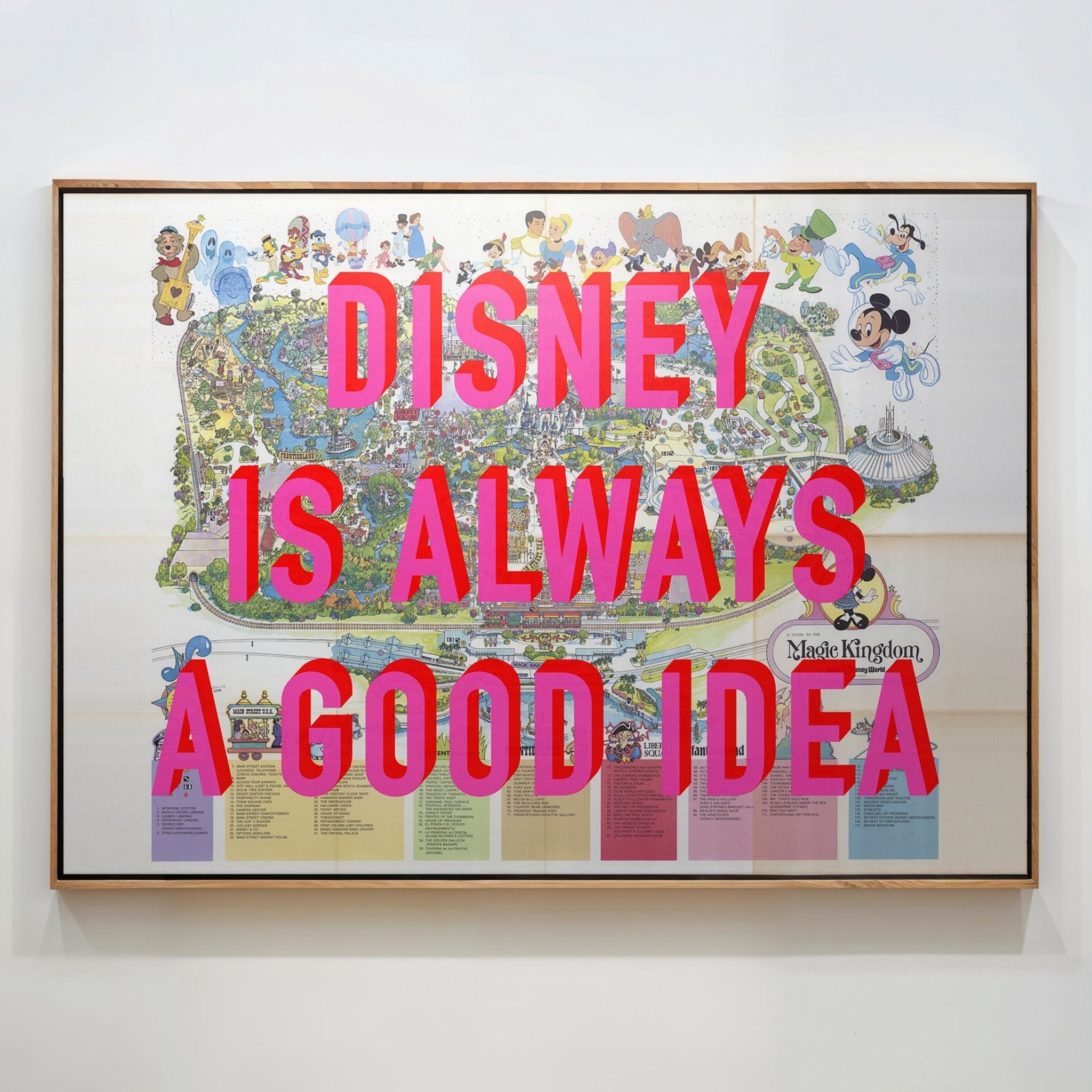 Disney World Florida Retro Pop Art Theme Park Map Print - Magic Posters