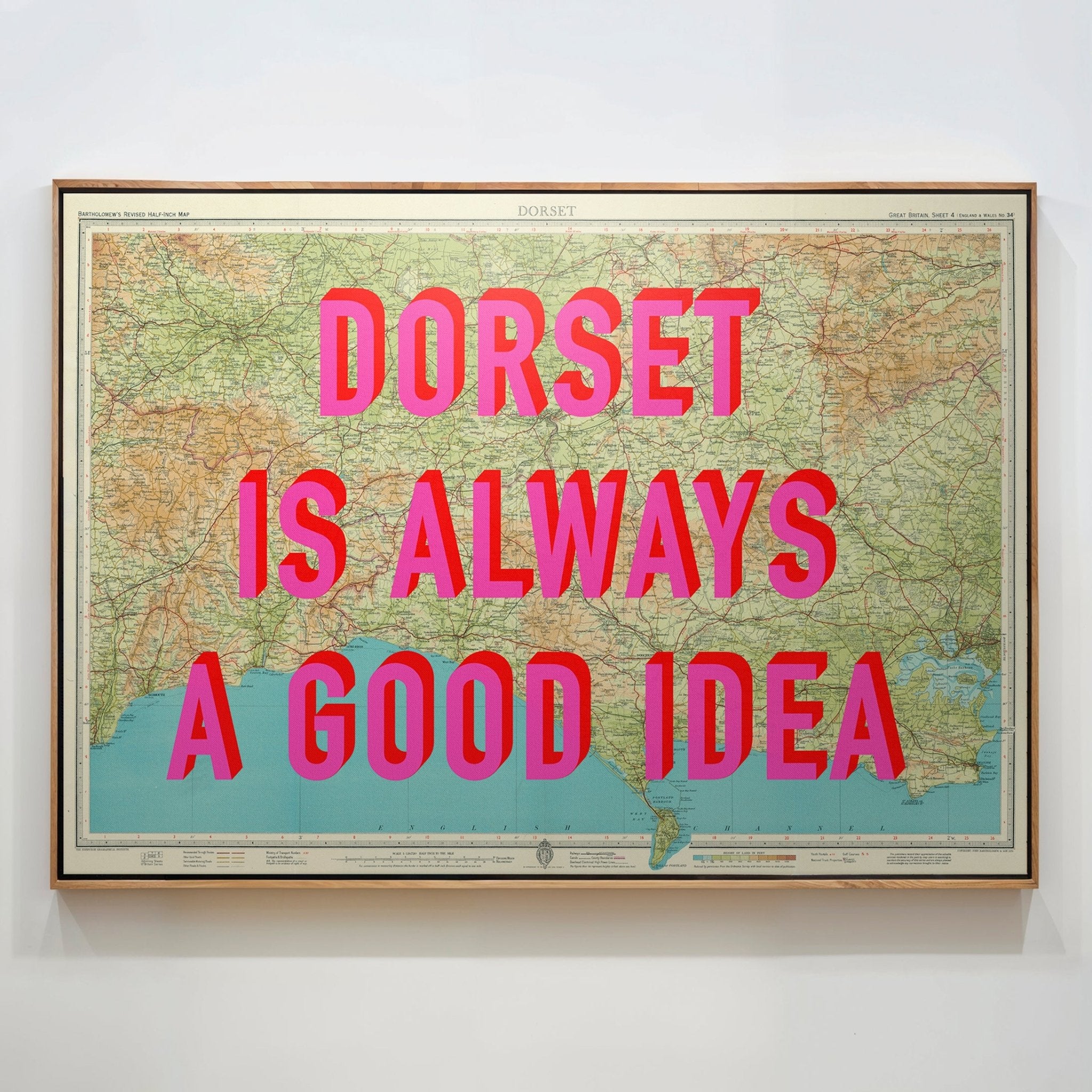 Dorset Retro Pop Art Map Print - Magic Posters