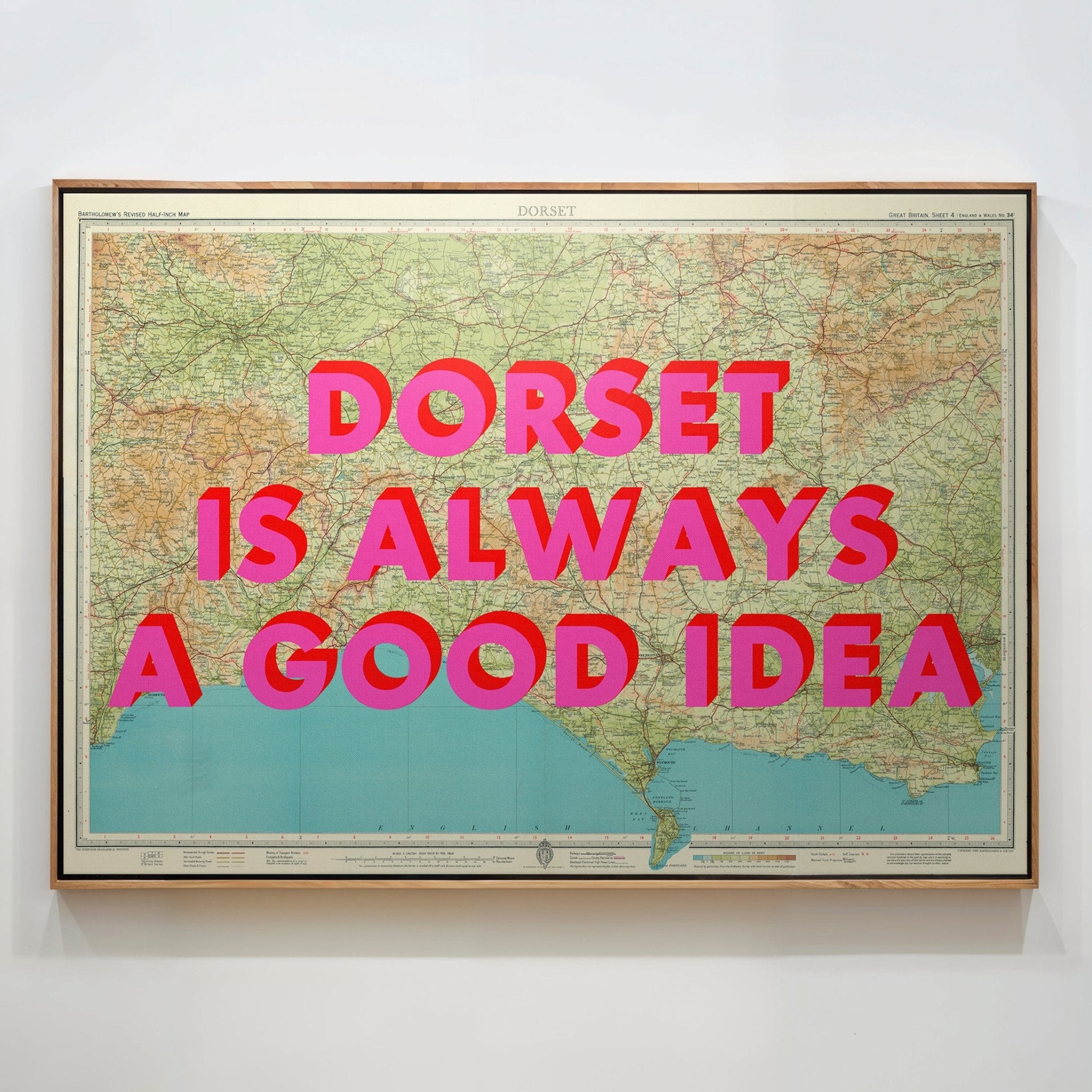 Dorset Retro Pop Art Map Print - Magic Posters
