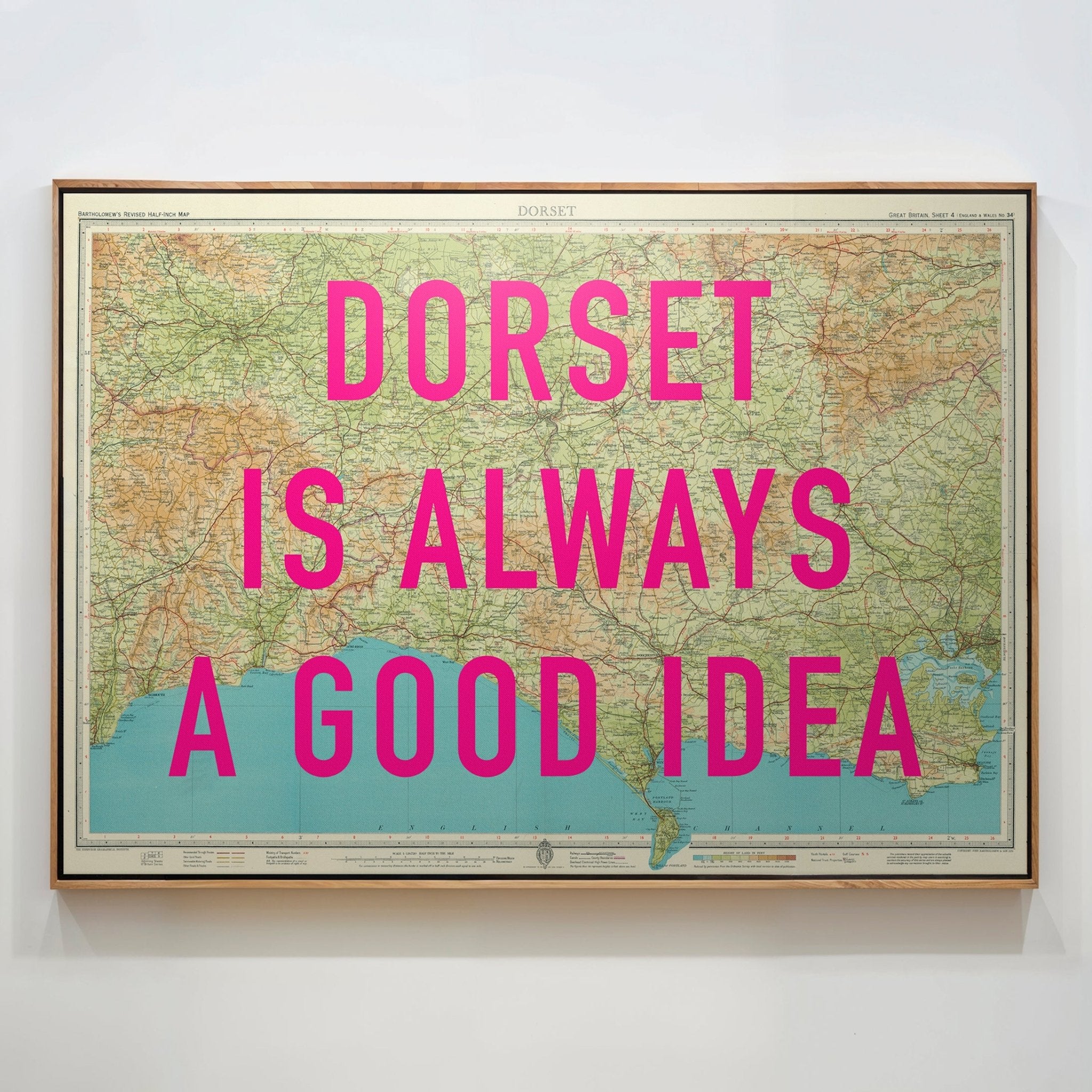 Dorset Retro Pop Art Map Print - Magic Posters