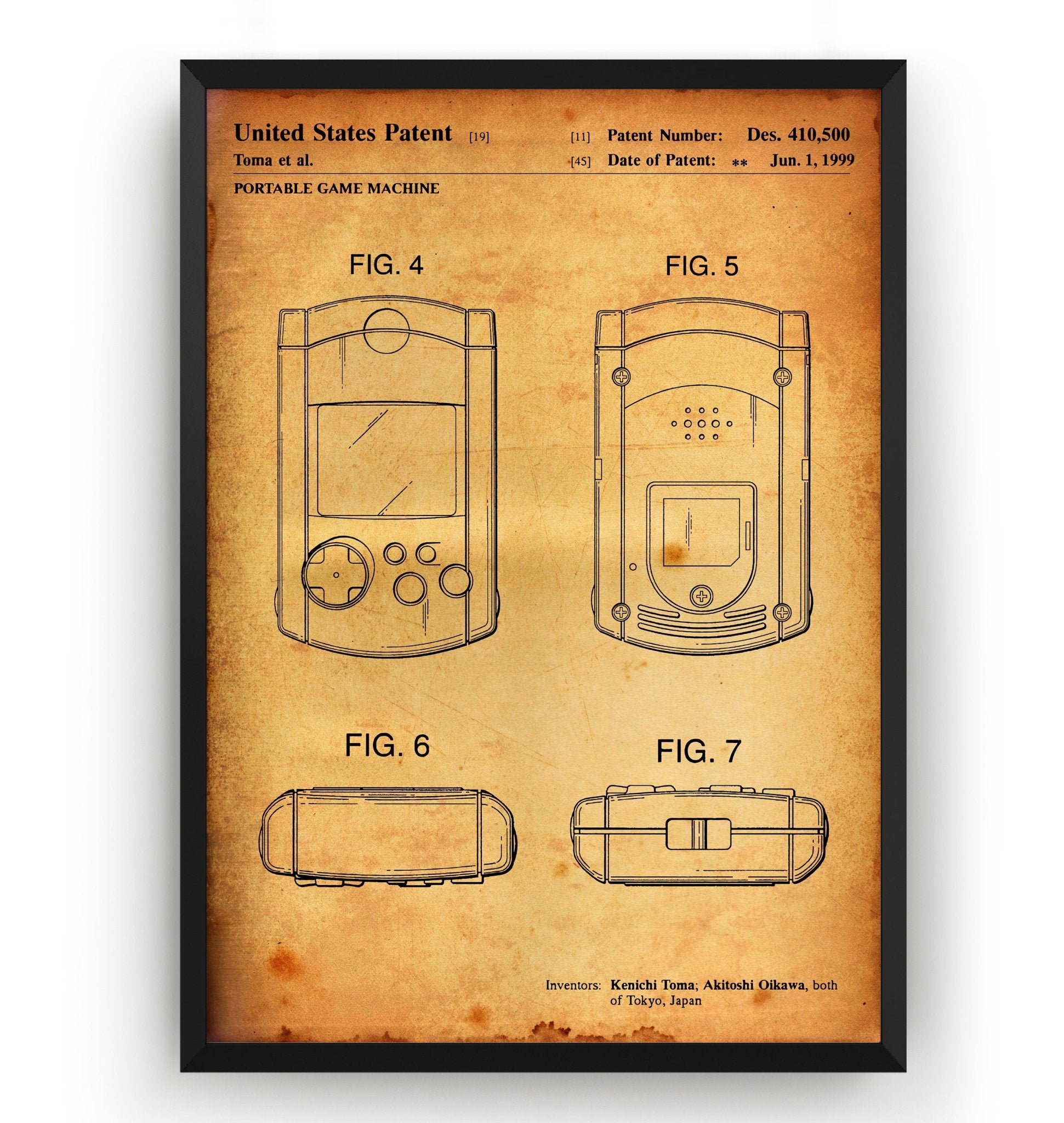 Dreamcast VMU 1999 Patent Print - Magic Posters