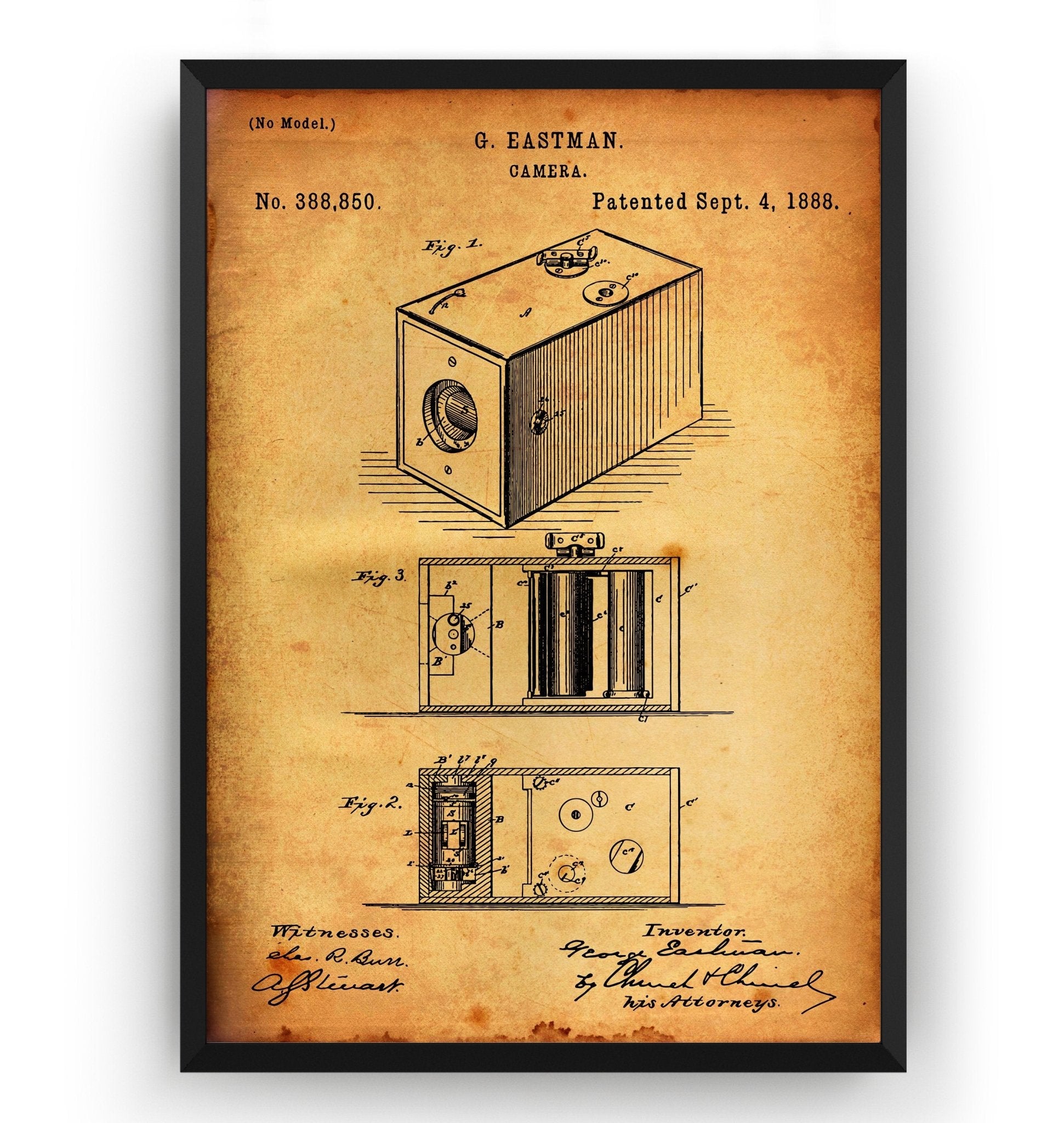 Eastman Kodak Camera 1888 Patent Print - Magic Posters