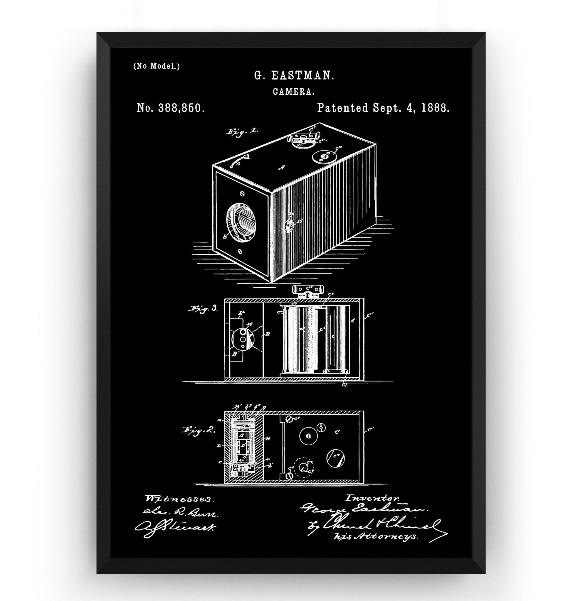Eastman Kodak Camera 1888 Patent Print - Magic Posters