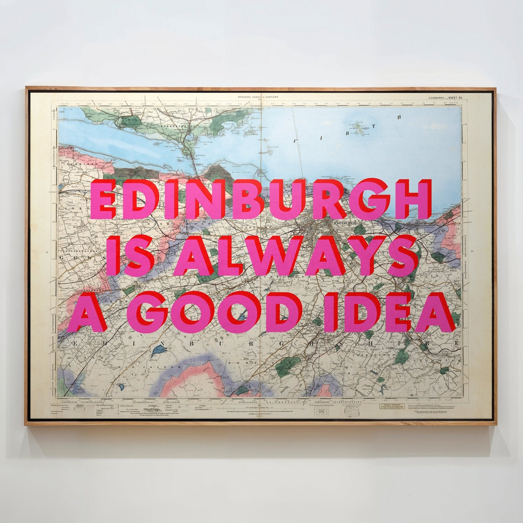 Edinburgh Retro Pop Art Map Print - Magic Posters