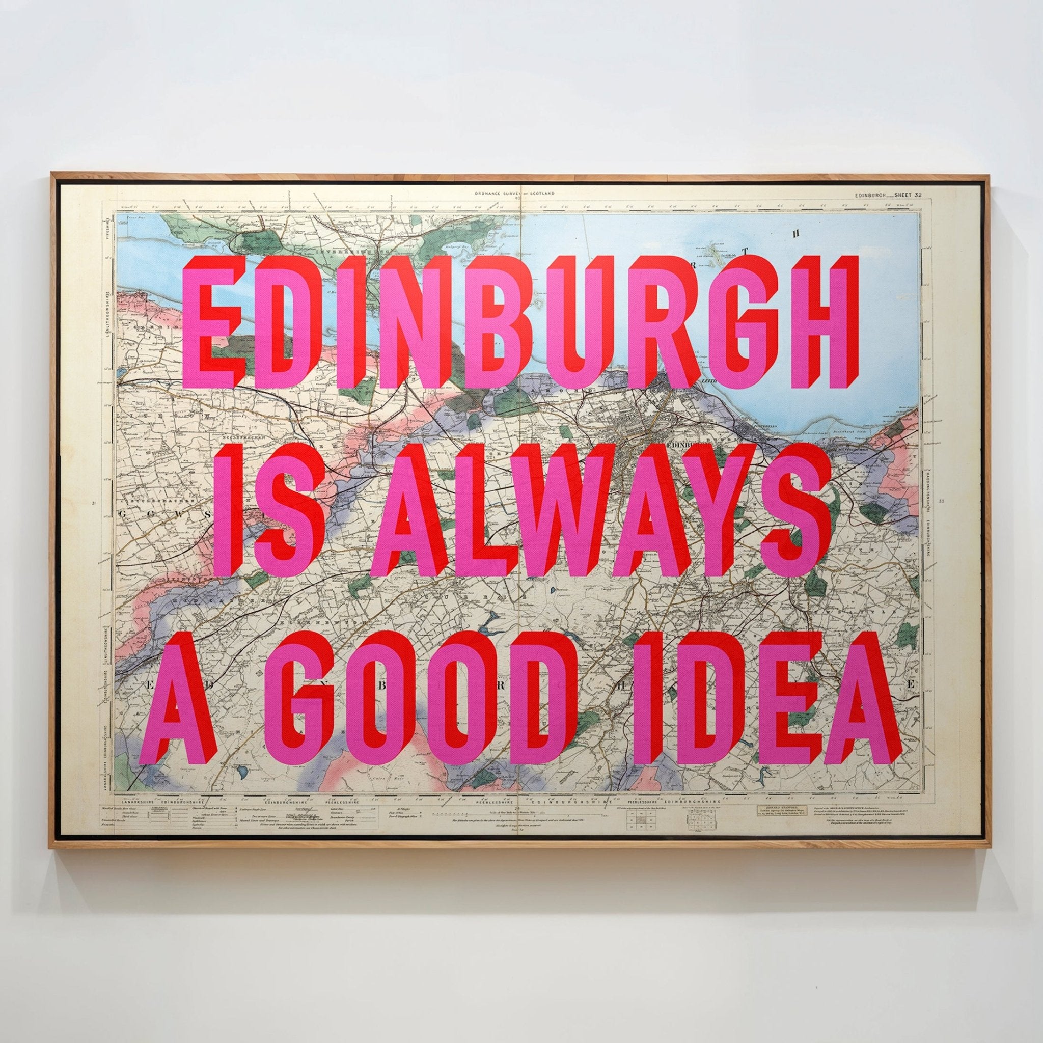 Edinburgh Retro Pop Art Map Print - Magic Posters
