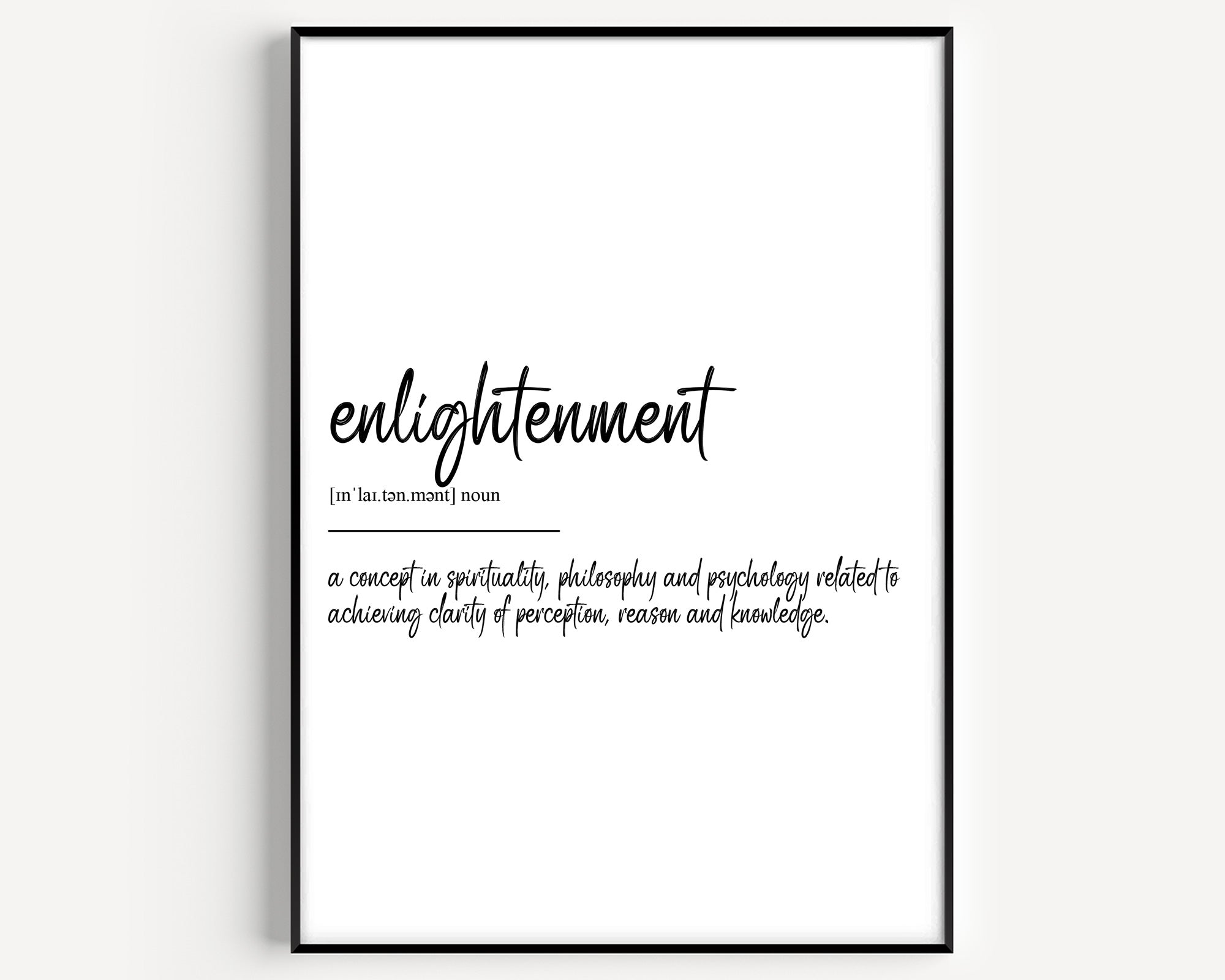 Enlightenment Definition Print - Magic Posters