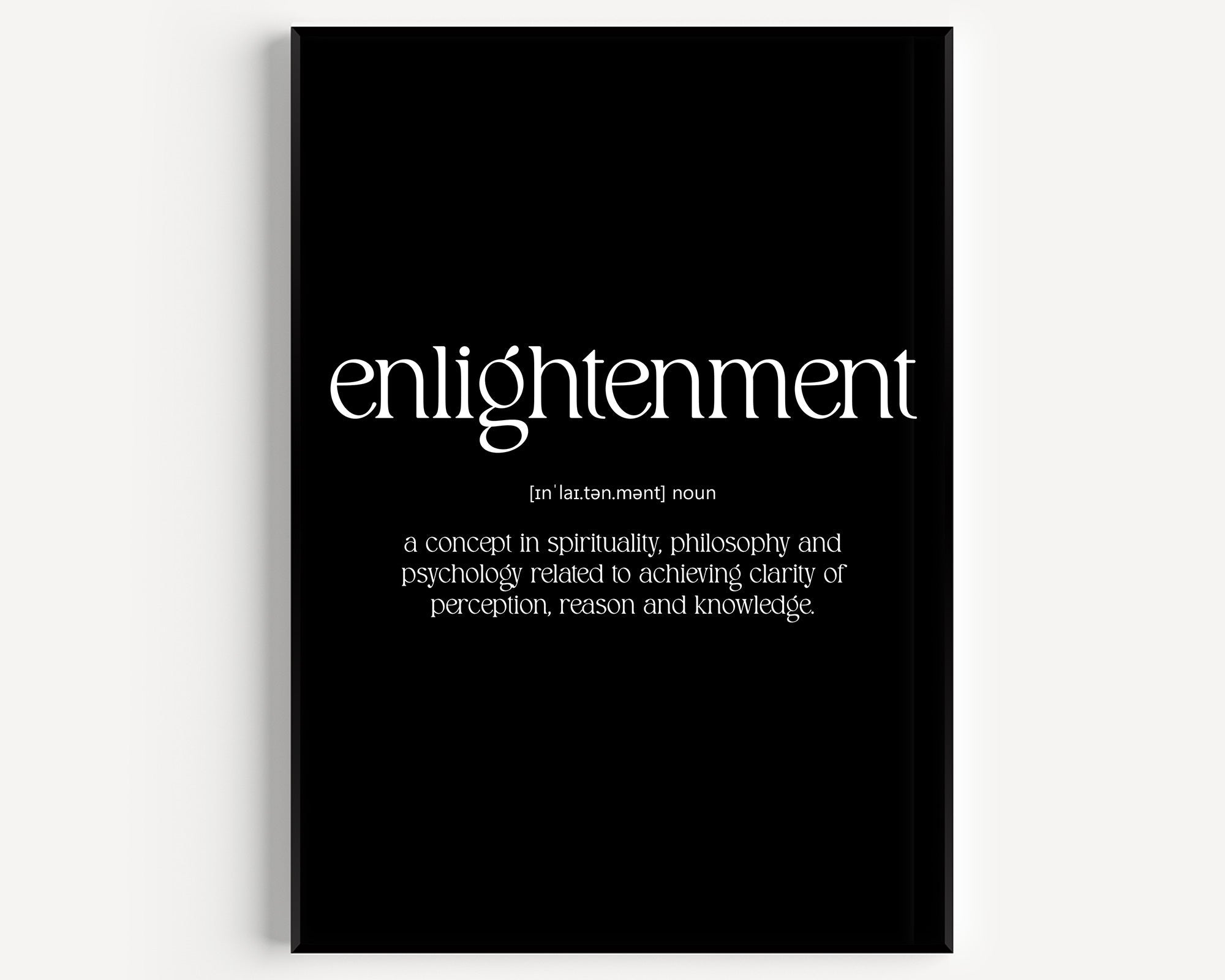 Enlightenment Definition Print - Magic Posters
