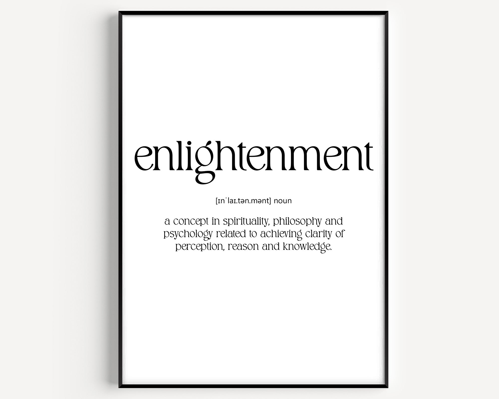 Enlightenment Definition Print - Magic Posters