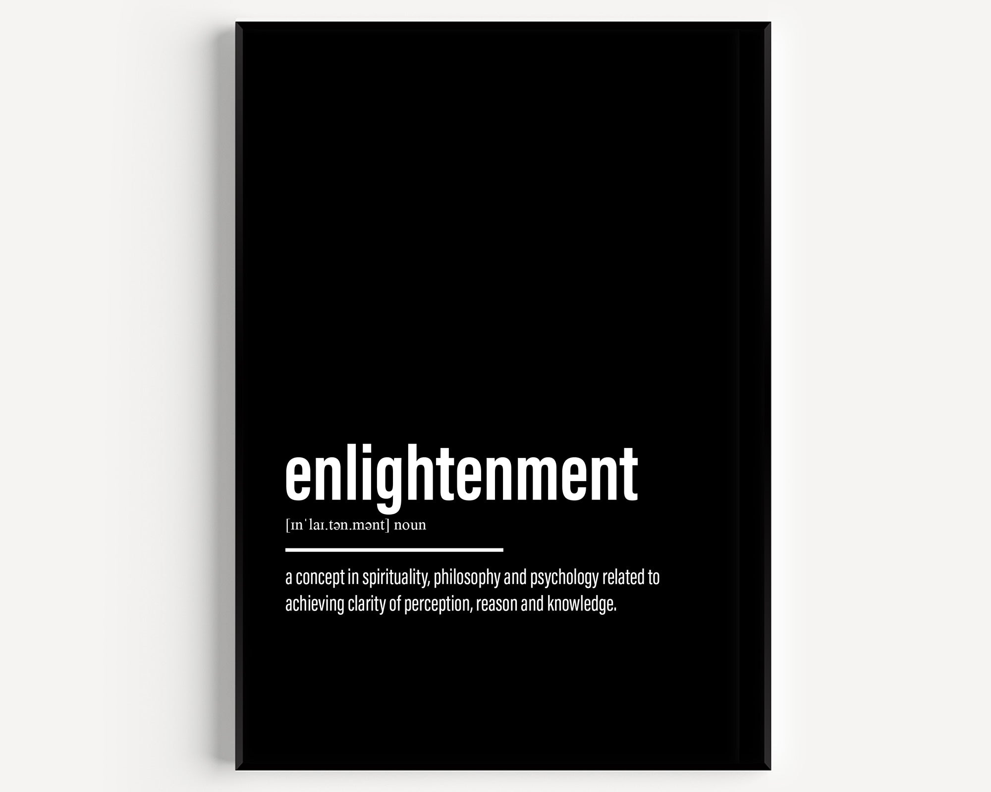 Enlightenment Definition Print - Magic Posters