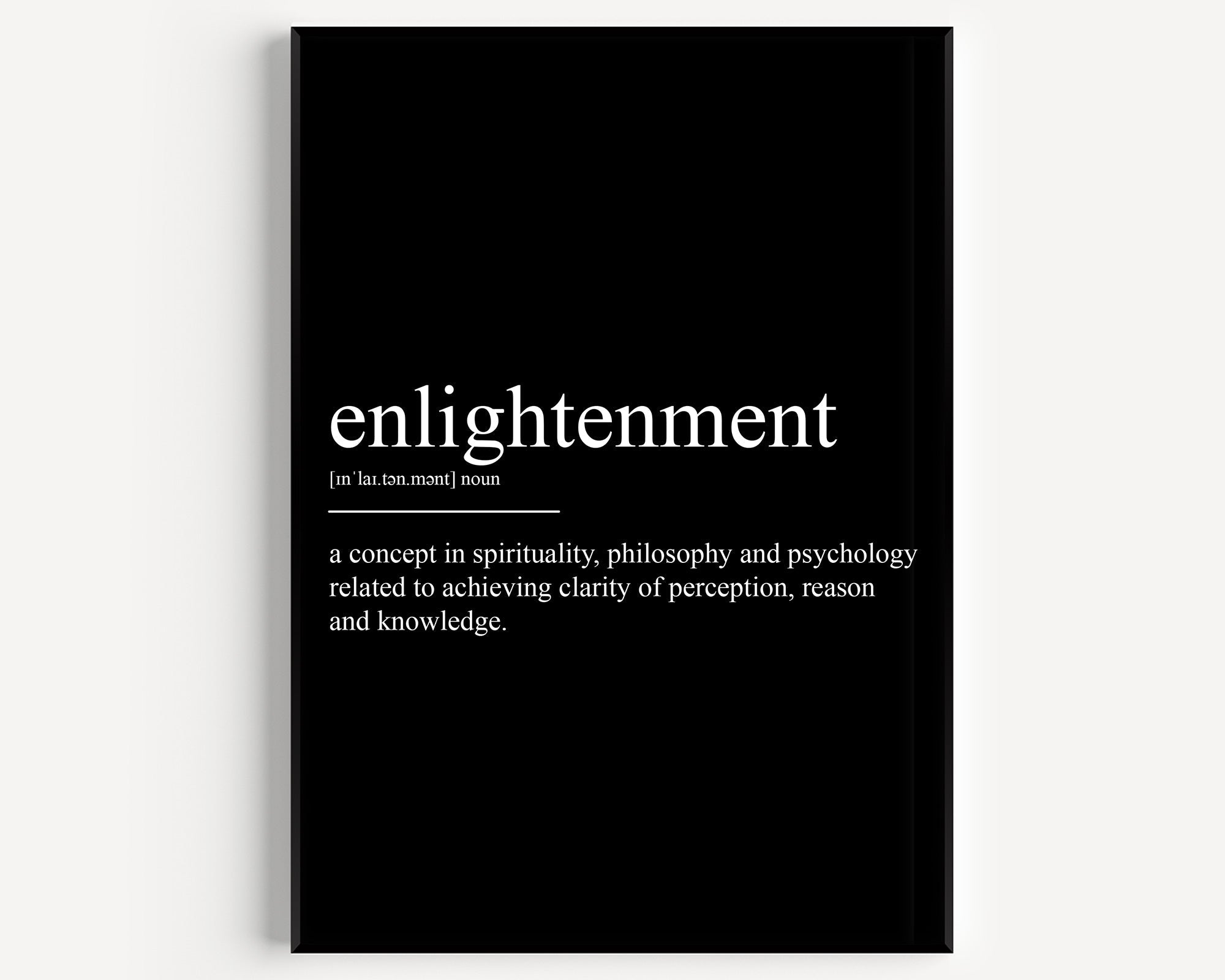 Enlightenment Definition Print - Magic Posters