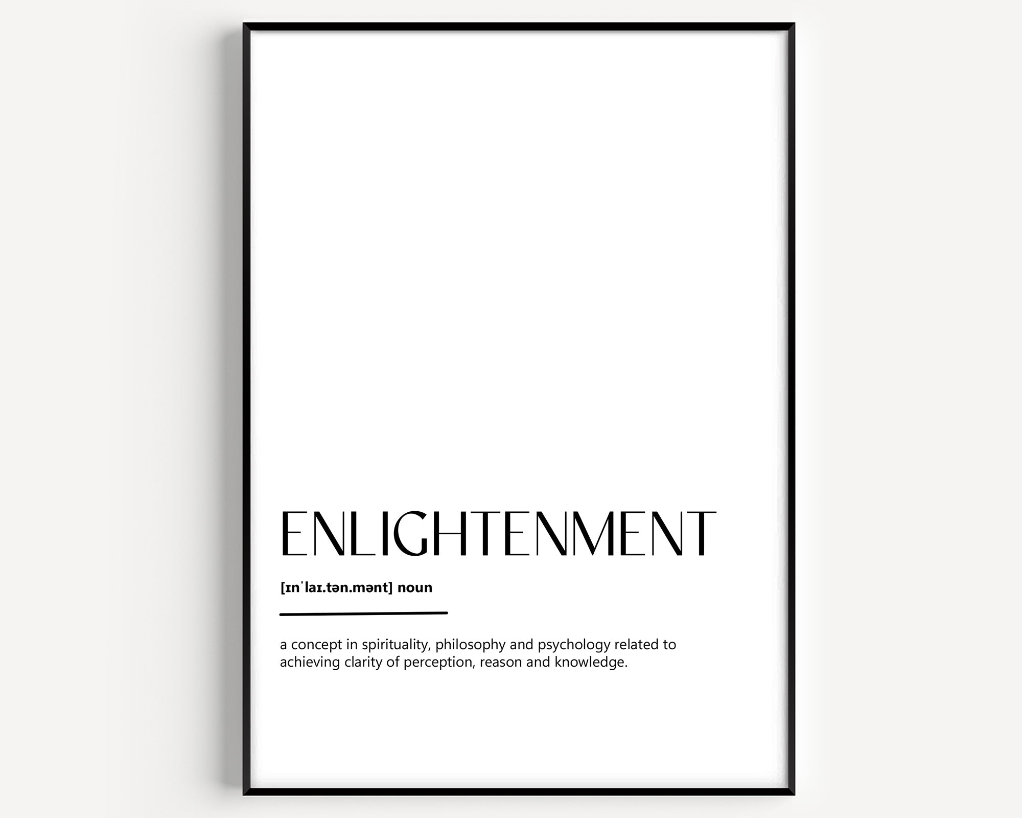 Enlightenment Definition Print - Magic Posters