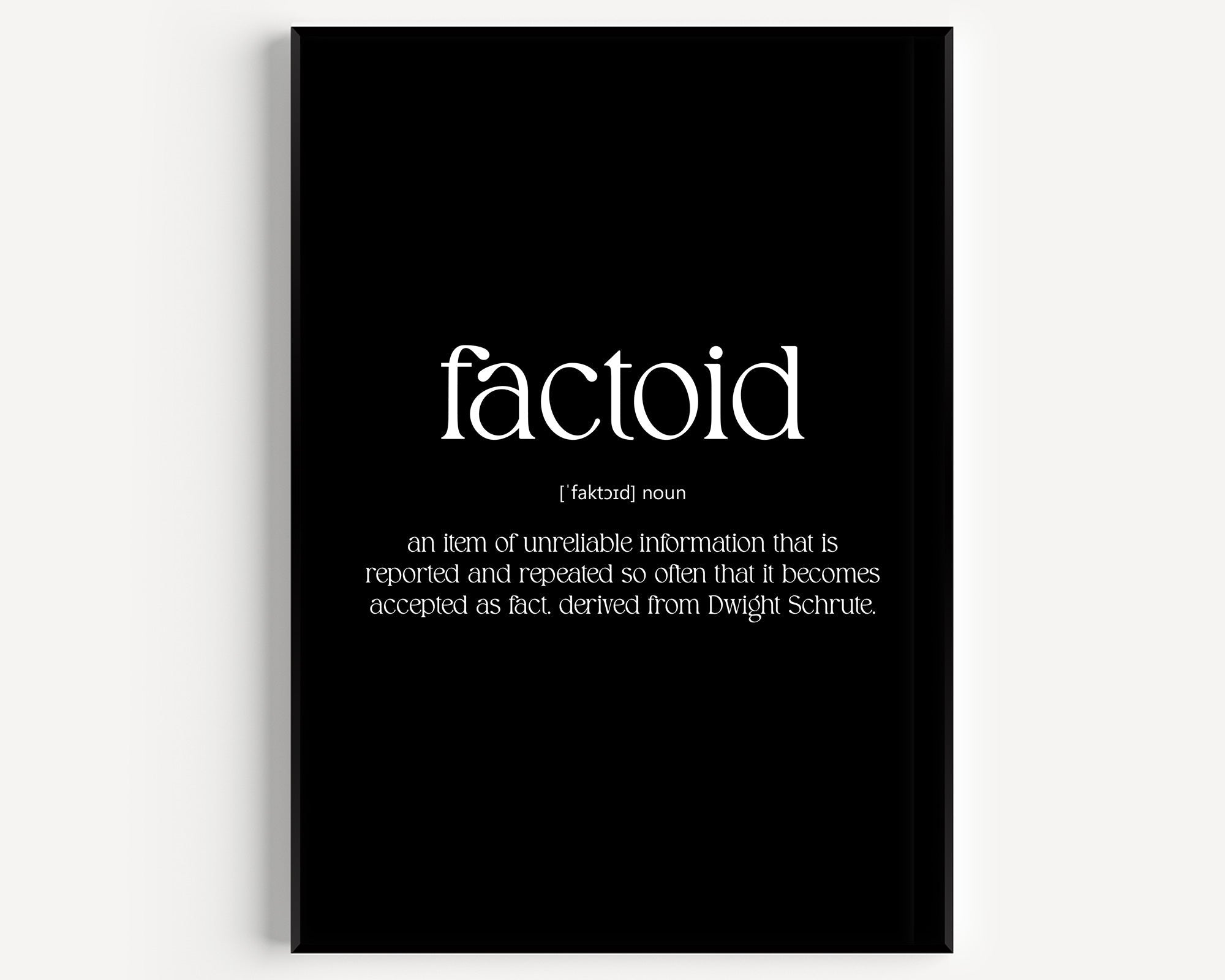 Factoid Definition Print - Magic Posters